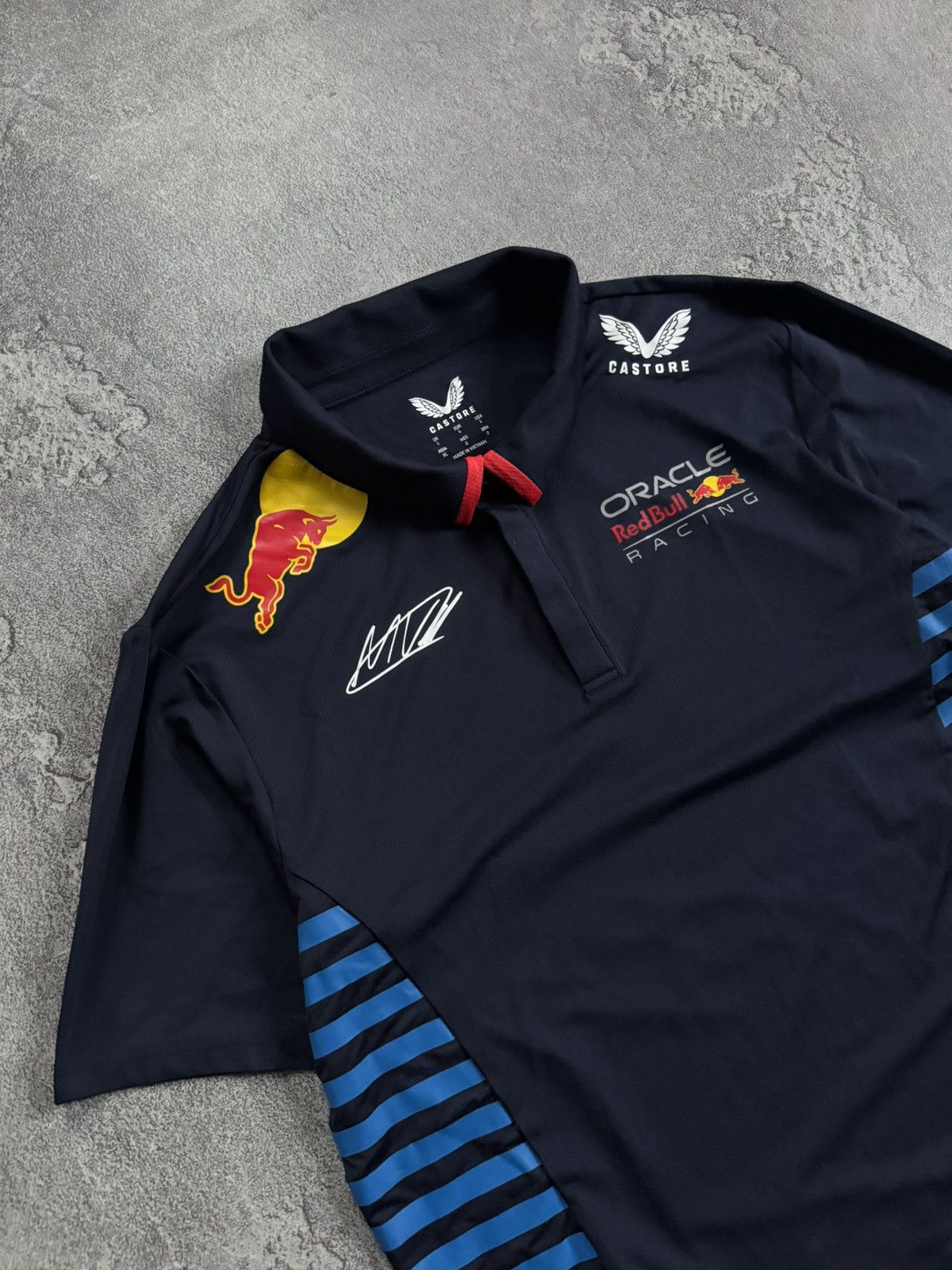 Formula 1 Max Verstappen Polo Tee Red Bull Castore Oracle racing F1 Size US L / EU 52-54 / 3 - 4 Thumbnail