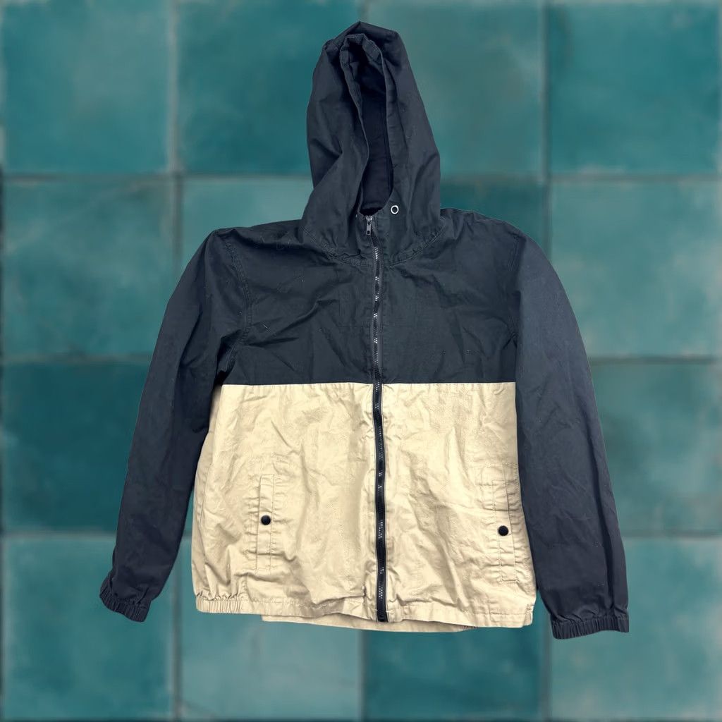 Nomad NOMAD Hooded Jacket Mens Large Black Tan Cotton Windbreaker Zip Pockets Casual Size US L / EU 52-54 / 3 - 1 Thumbnail