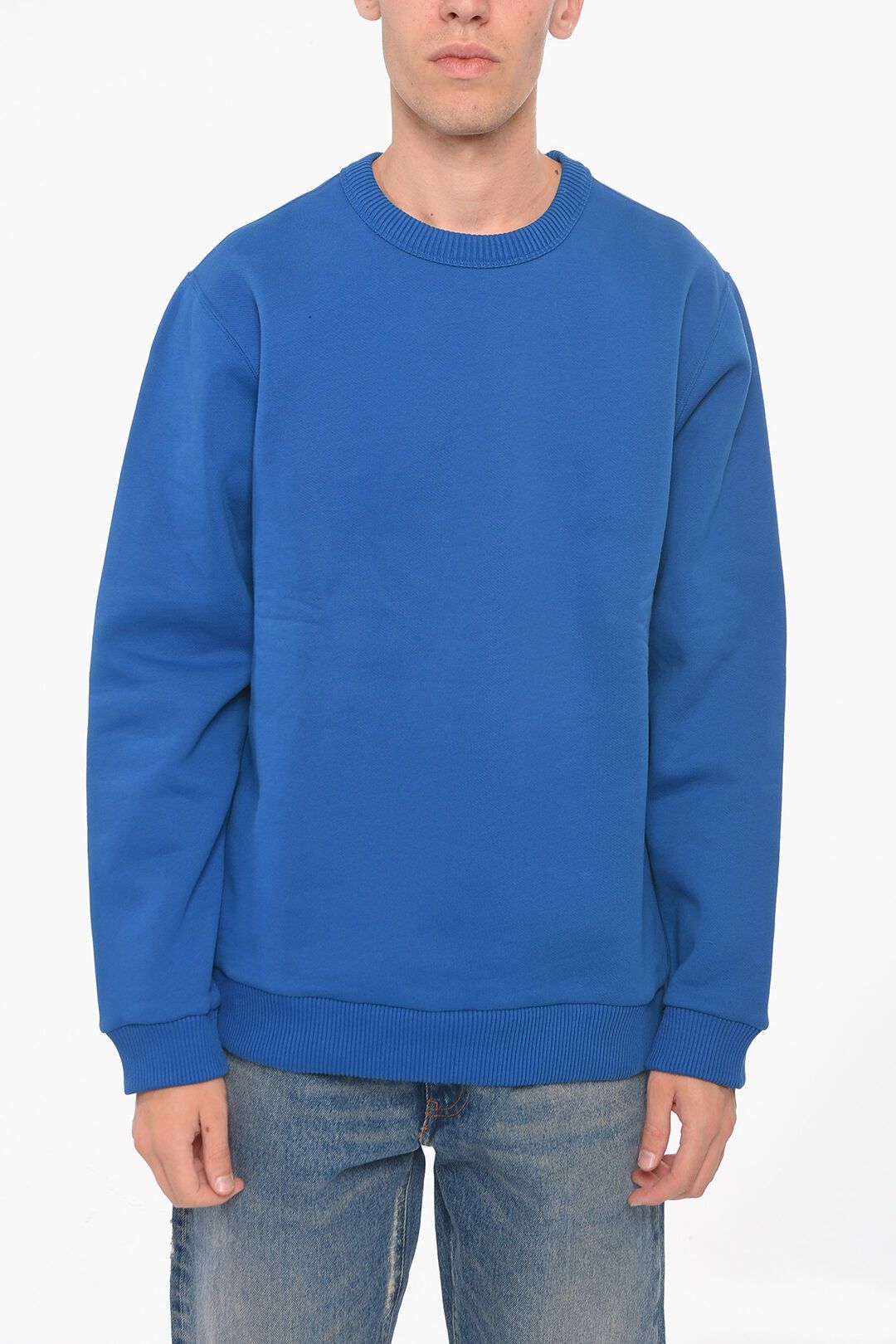 image of Burberry Og1Mm1223 Crew Neck Sweatshirt In Blue, Men's (Size XS)