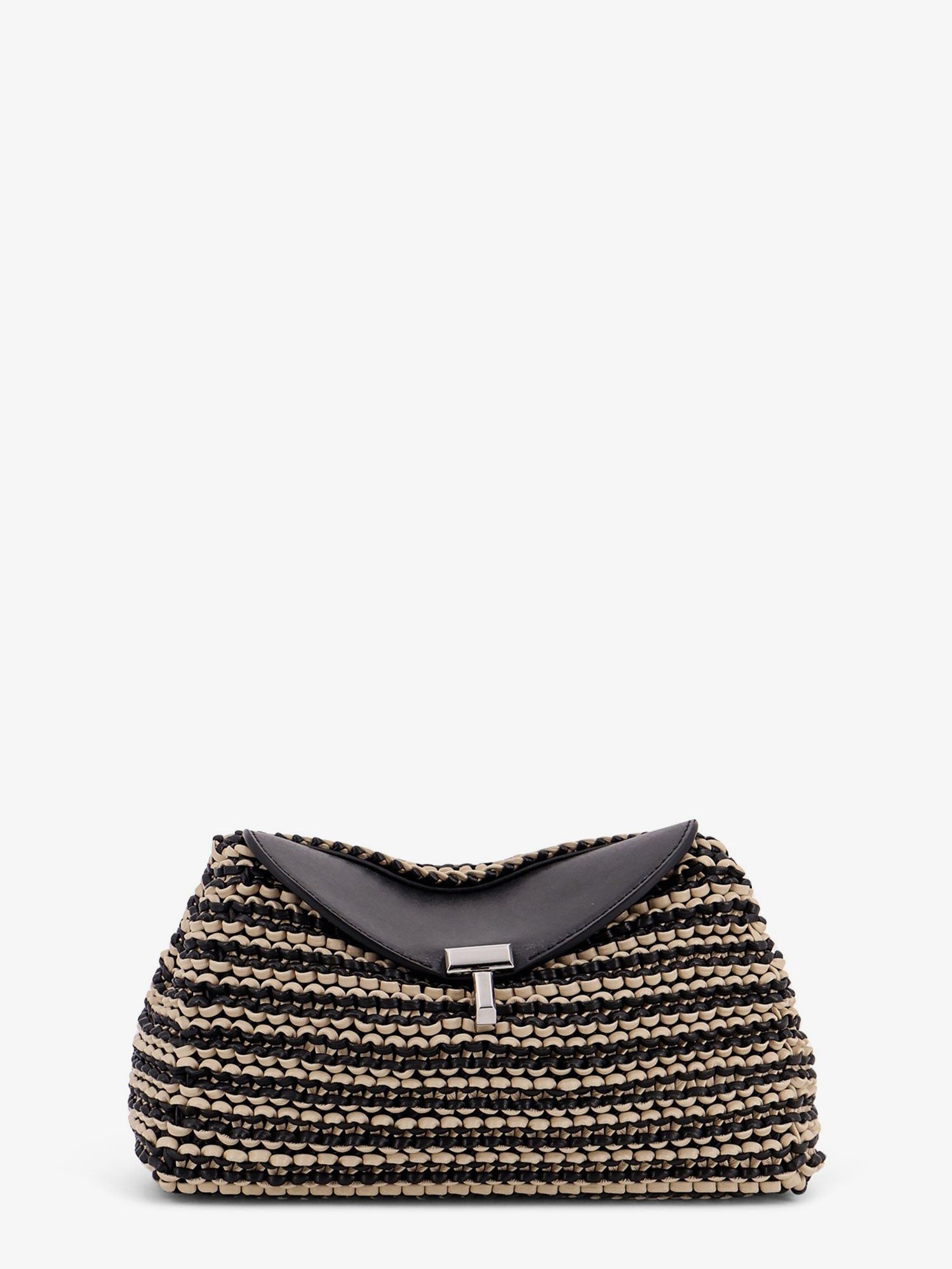 Toteme Mini T-Lock Clutch In Leather With Woven Pattern Size ONE SIZE - 1 Thumbnail