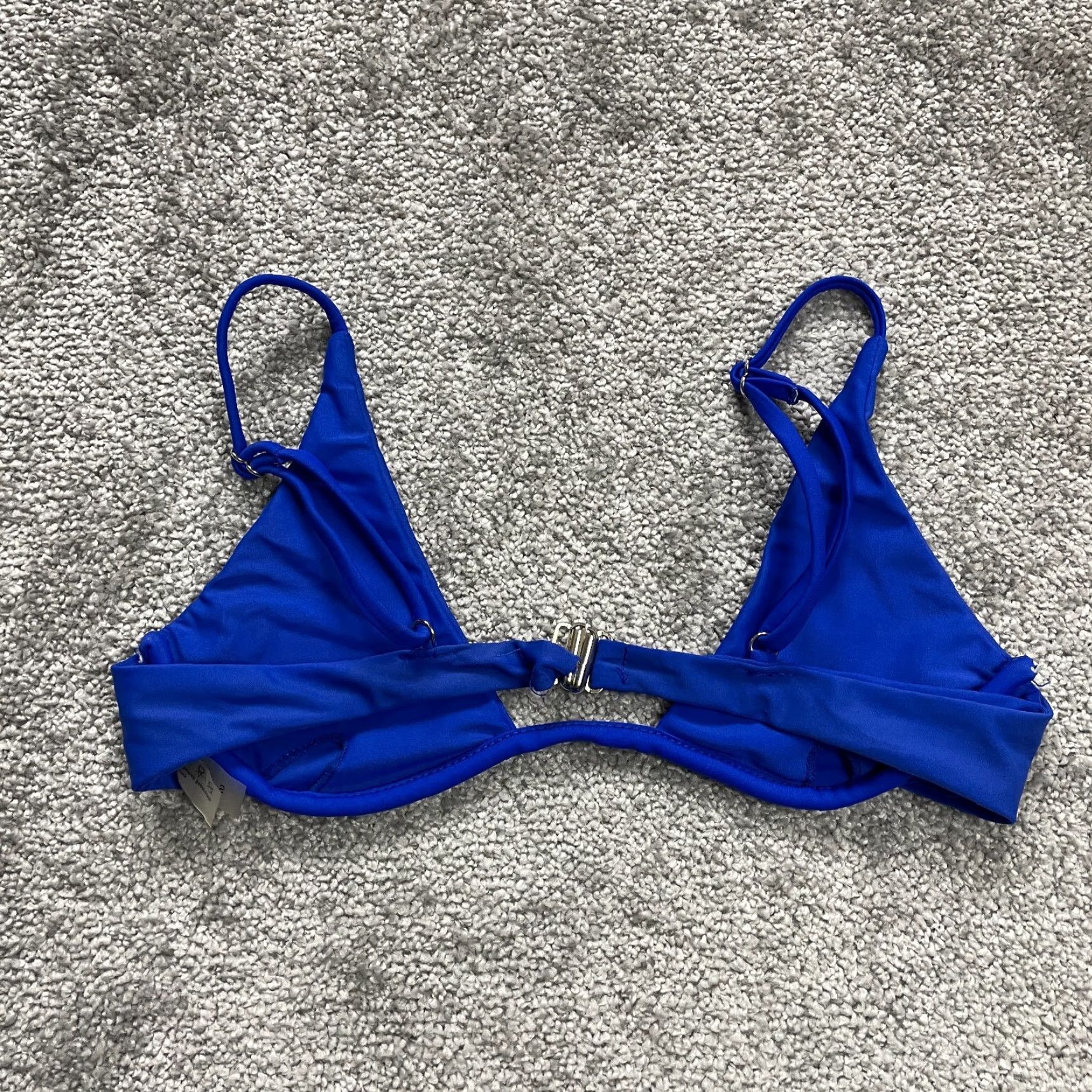 Shein SHEIN Bikini Top Women's Small Solid Blue Underwired Spaghetti Swimwear Beach Size S / US 4 / IT 40 - 2 Thumbnail
