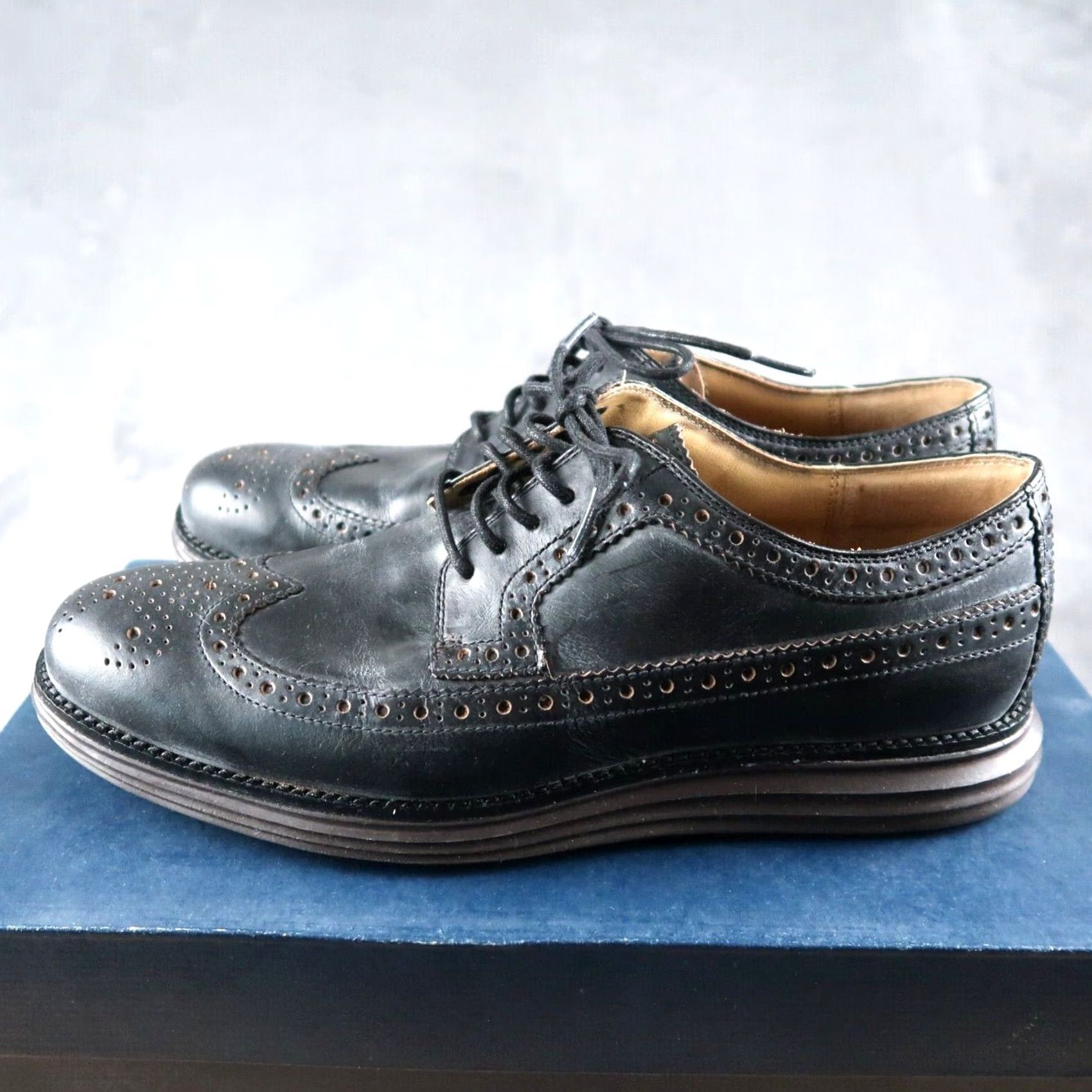 Cole Haan Cole Haan LunarGrand Long Wing Tip Leather Black Brown Men 9 M Sneaker Shoes Brand New Size US 9 / EU 42 - 2 Thumbnail
