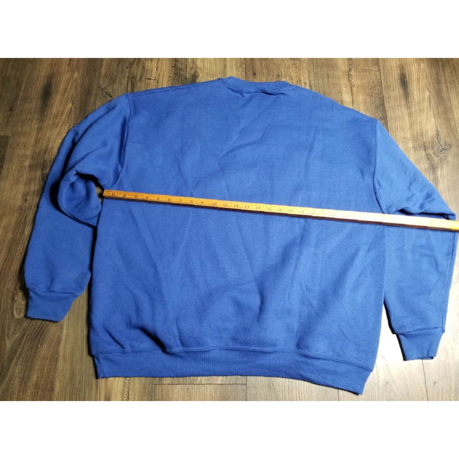 George VTG Mens 2XL Lake George Adirondack Mtns Moose Crew Neck Sweatshirt Shirt Men Blue 90s Vintage Size US XXL / EU 58 / 5 - 2 Thumbnail