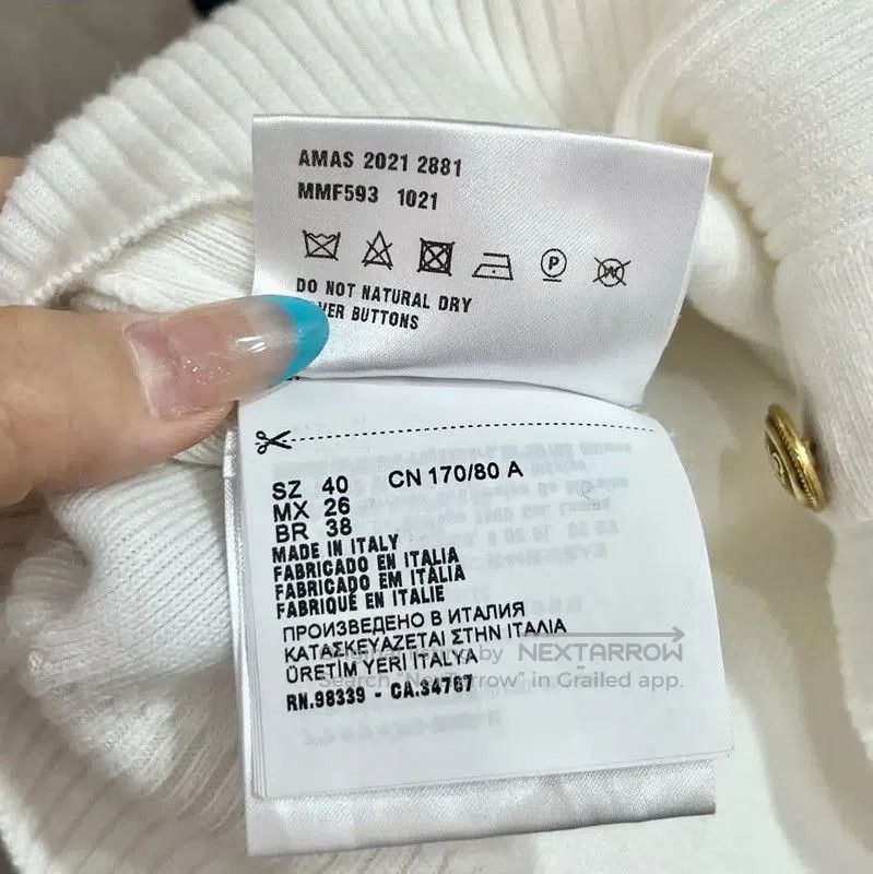 Miu Miu Miu Miu White Cotton Short-Sleeve Sweater . Size S / US 4 / IT 40 - 4 Thumbnail