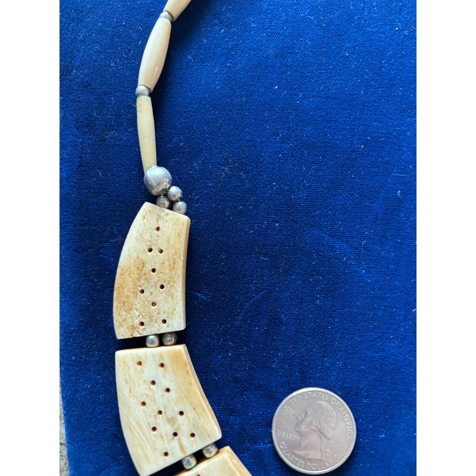 Vintage Vintage Tan Hand Carved Camel Bone Statement Tribal Necklace Size ONE SIZE - 5 Thumbnail