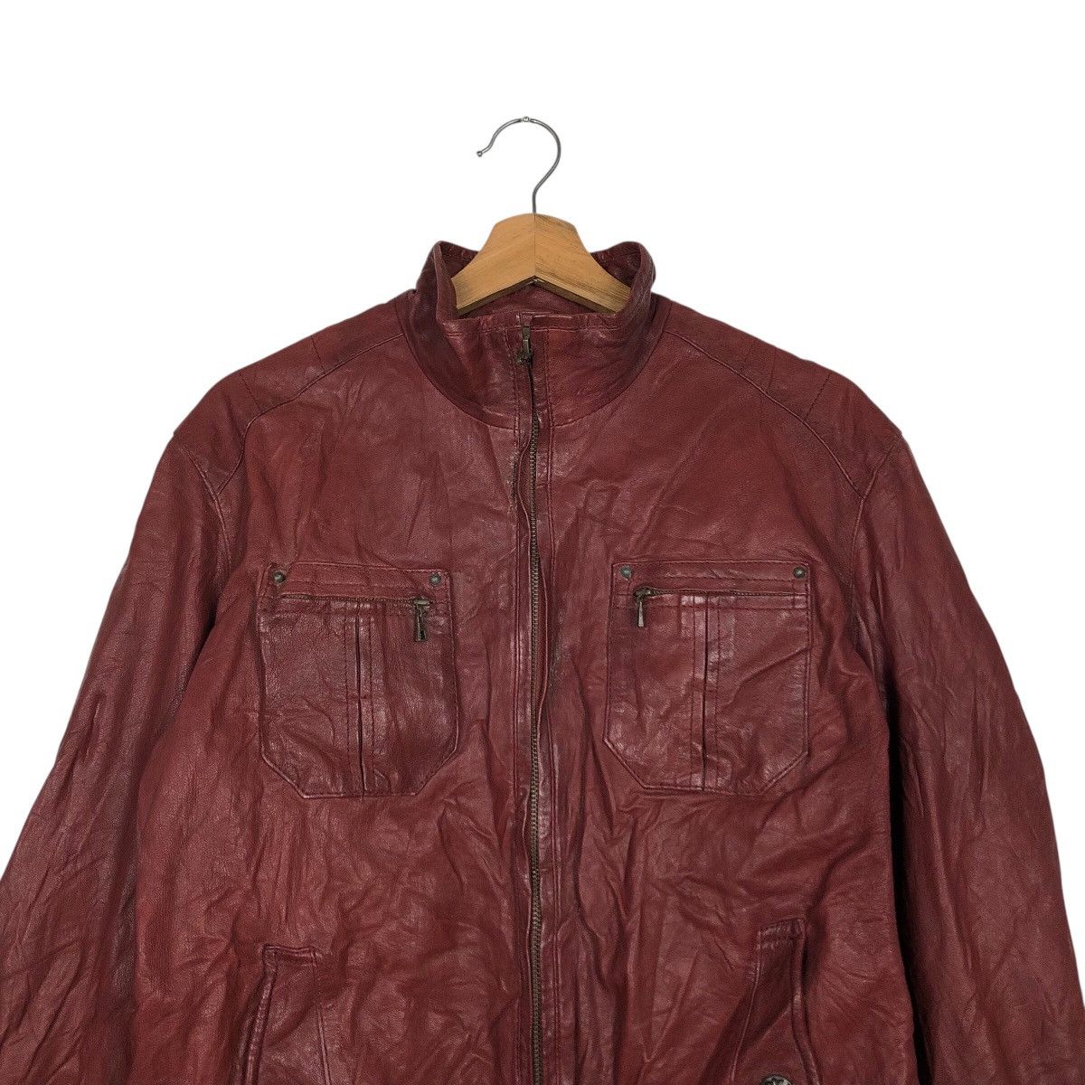 Japanese Brand 📌Vintage Biker Leather Jacket Santa Fe Bondage Issey Miyake Size US M / EU 48-50 / 2 - 4 Thumbnail