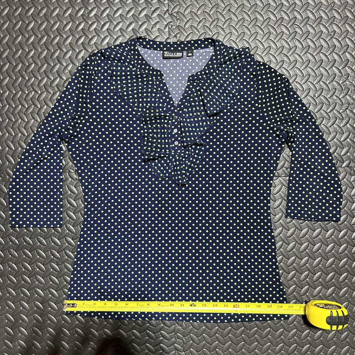 Other 7th Avenue Design Studio Top Ruffle Blouse Polka Dot Large Size L / US 10 / IT 46 - 6 Thumbnail