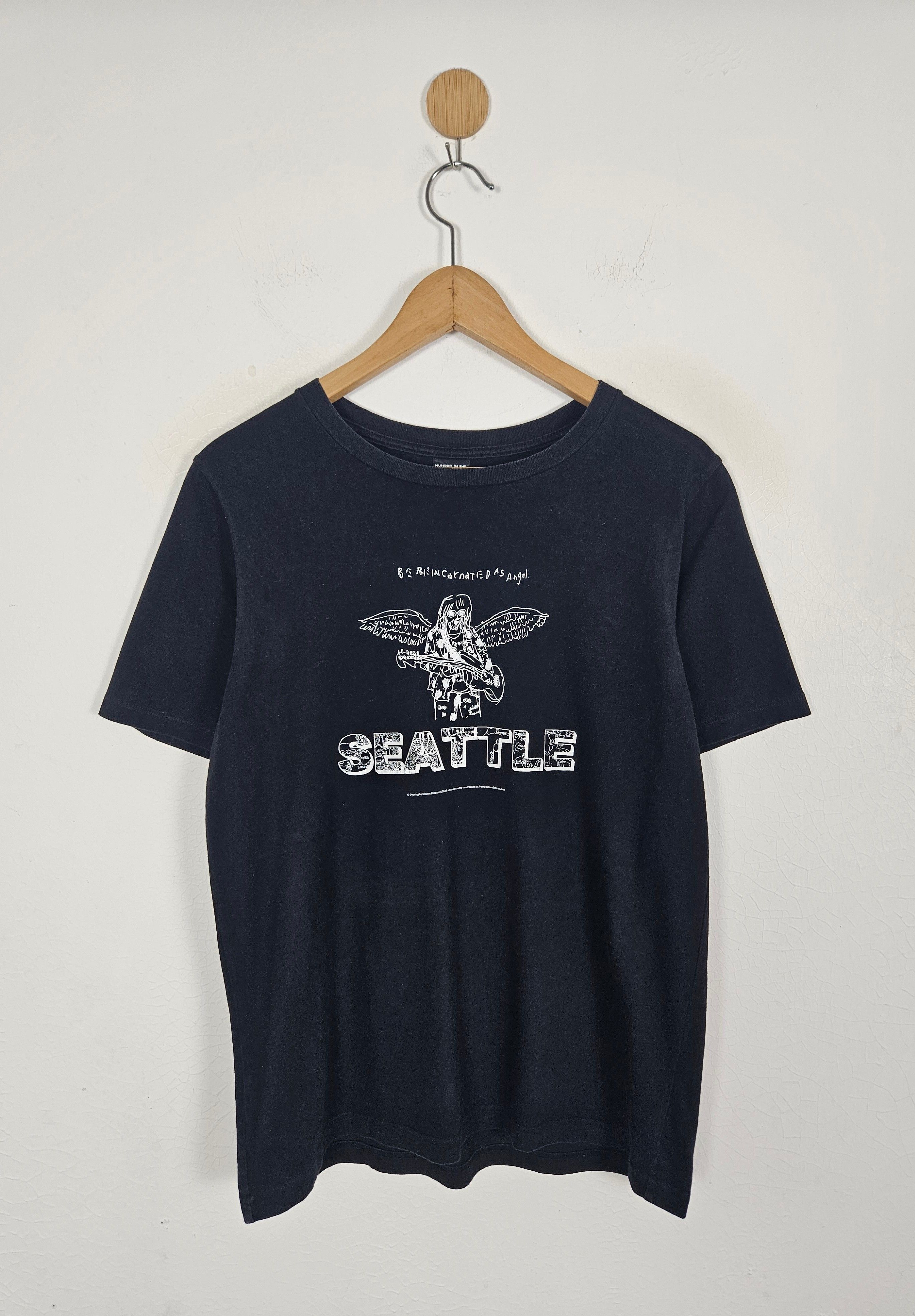 NIRVANA KURT COBAIN NUMBER (N)INE Tシャツ Number (N)ine x Charles Peterson Kurt Cobain Tee – AW09
