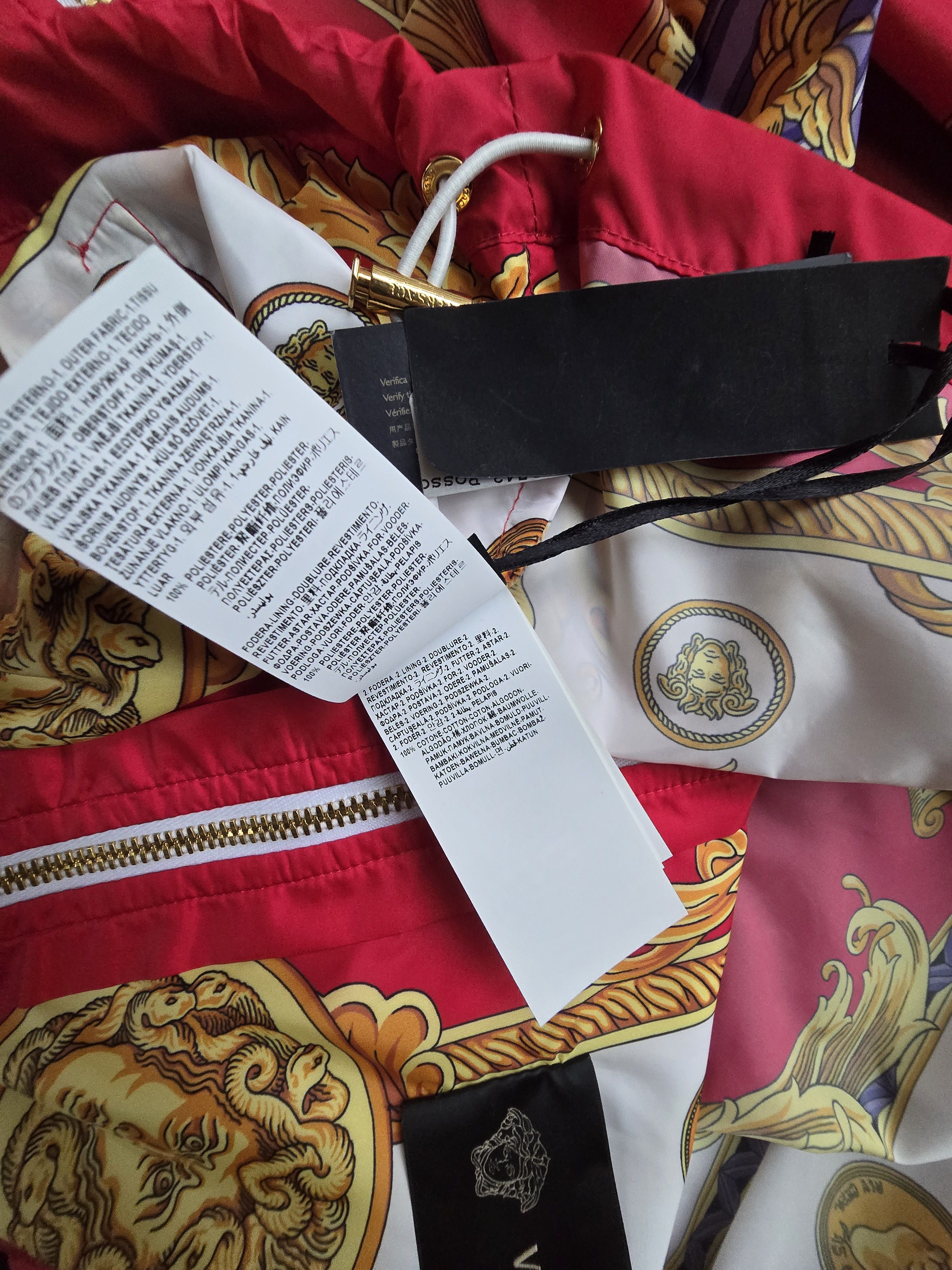 Versace Versace Baroque Print Red & White Zip Hoodie Size L NWT Size US L / EU 52-54 / 3 - 13 Thumbnail