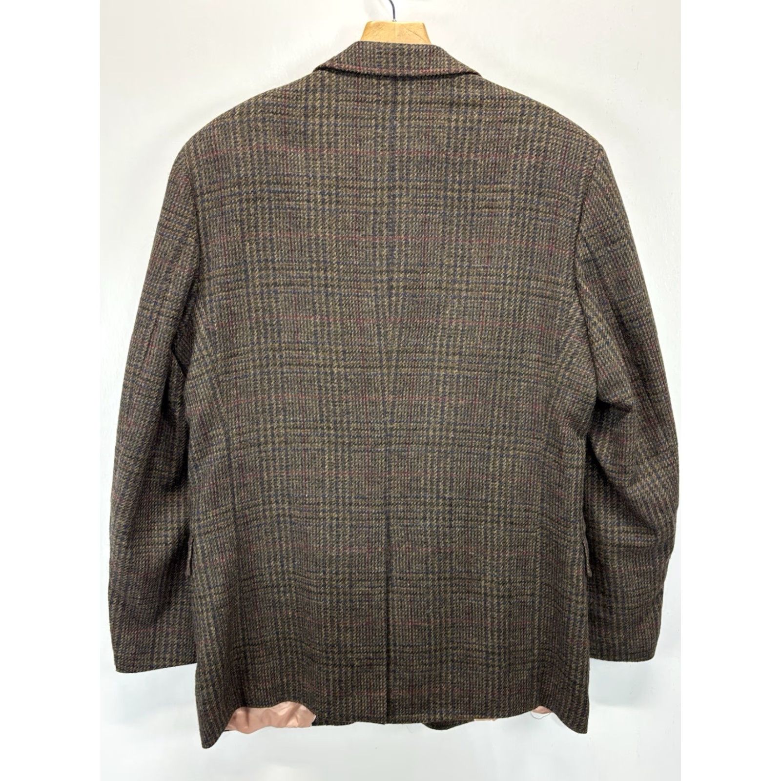 Vintage VINTAGE Boston Traders Wool Tweed Plaid Blazer Men’s Size 42 Brown Wool Sport Coat Men Size 42R - 3 Thumbnail