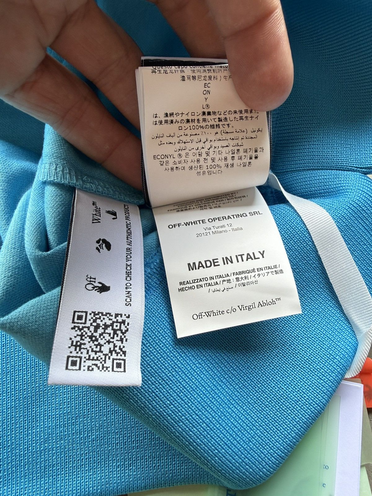 Off-White Off-White Hand Logo Hoodie Blue Size US S / EU 44-46 / 1 - 11 Thumbnail