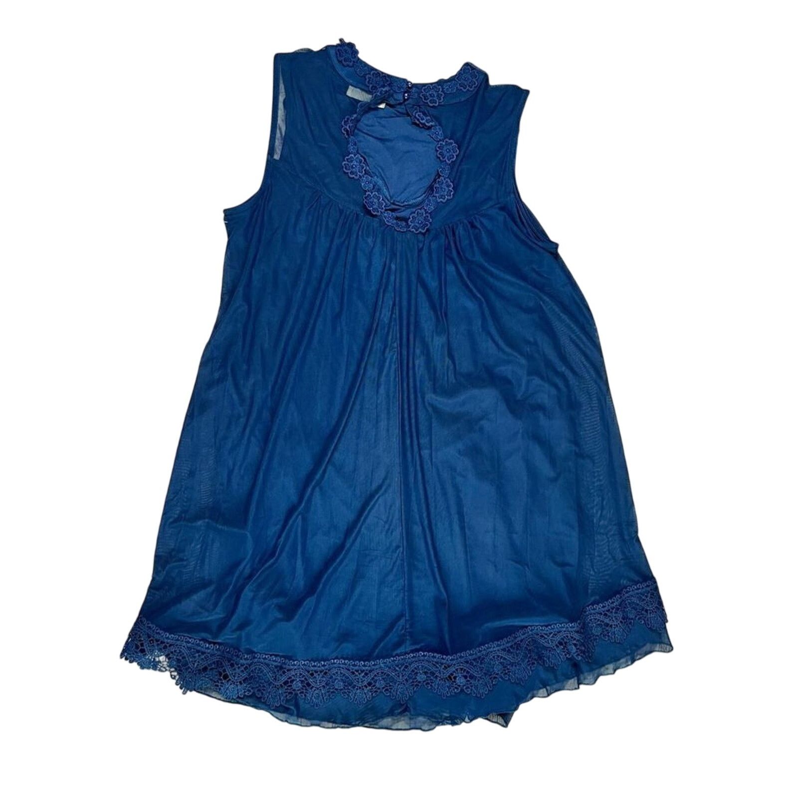 Other Altar'd State Blue Lace Sleeveless Dress MEDIUM Cottagecore Size M / US 6-8 / IT 42-44 - 5 Thumbnail