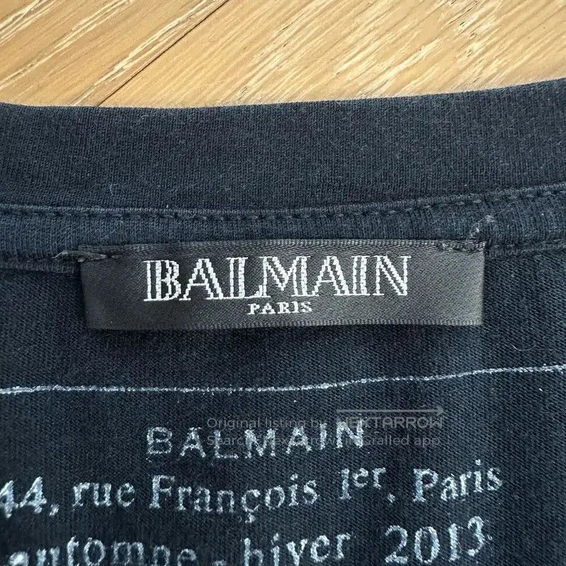 Balmain Balmain Black Men's T-Shirt with Logo . Size US M / EU 48-50 / 2 - 7 Thumbnail