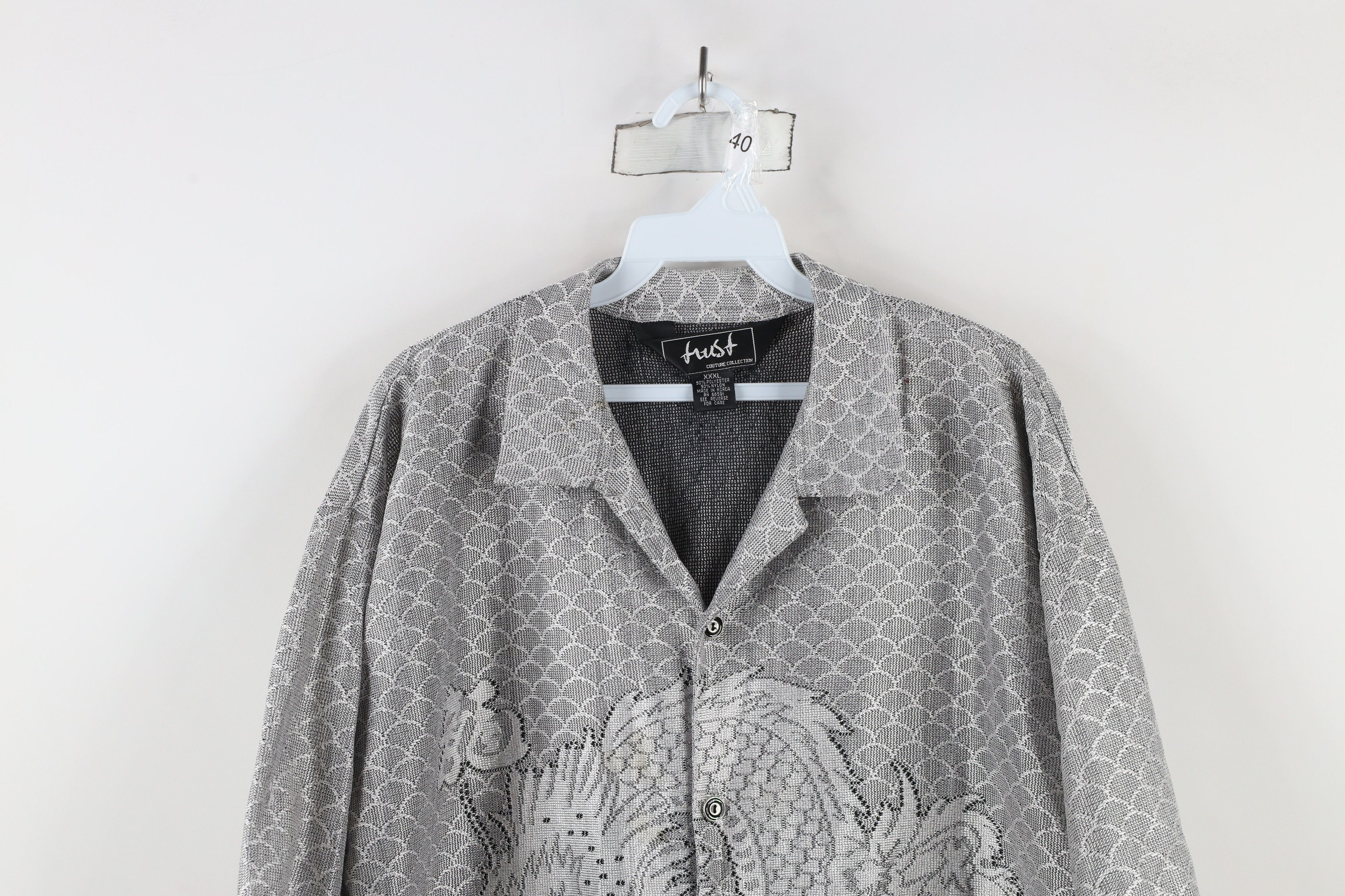 Vintage Vintage 90s Y2K Streetwear All Over Print Knit Button Shirt Size US XXL / EU 58 / 5 - 2 Thumbnail