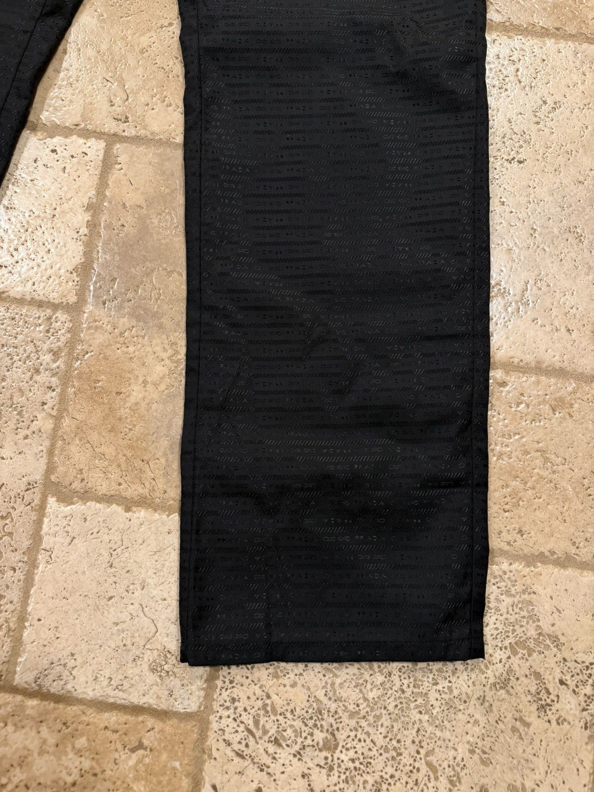 Prada Prada Re-Nylon Tonal Logo Print Monogram Black Track Pants Size US 36 / EU 52 - 3 Thumbnail