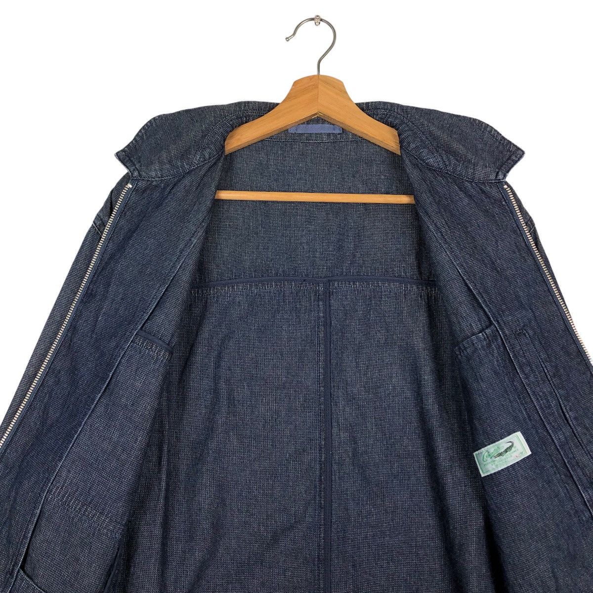 Japanese Brand 🔥Vintage Denim Chore Jacket Zipper Crocodile Japan Made Size US L / EU 52-54 / 3 - 14 Thumbnail