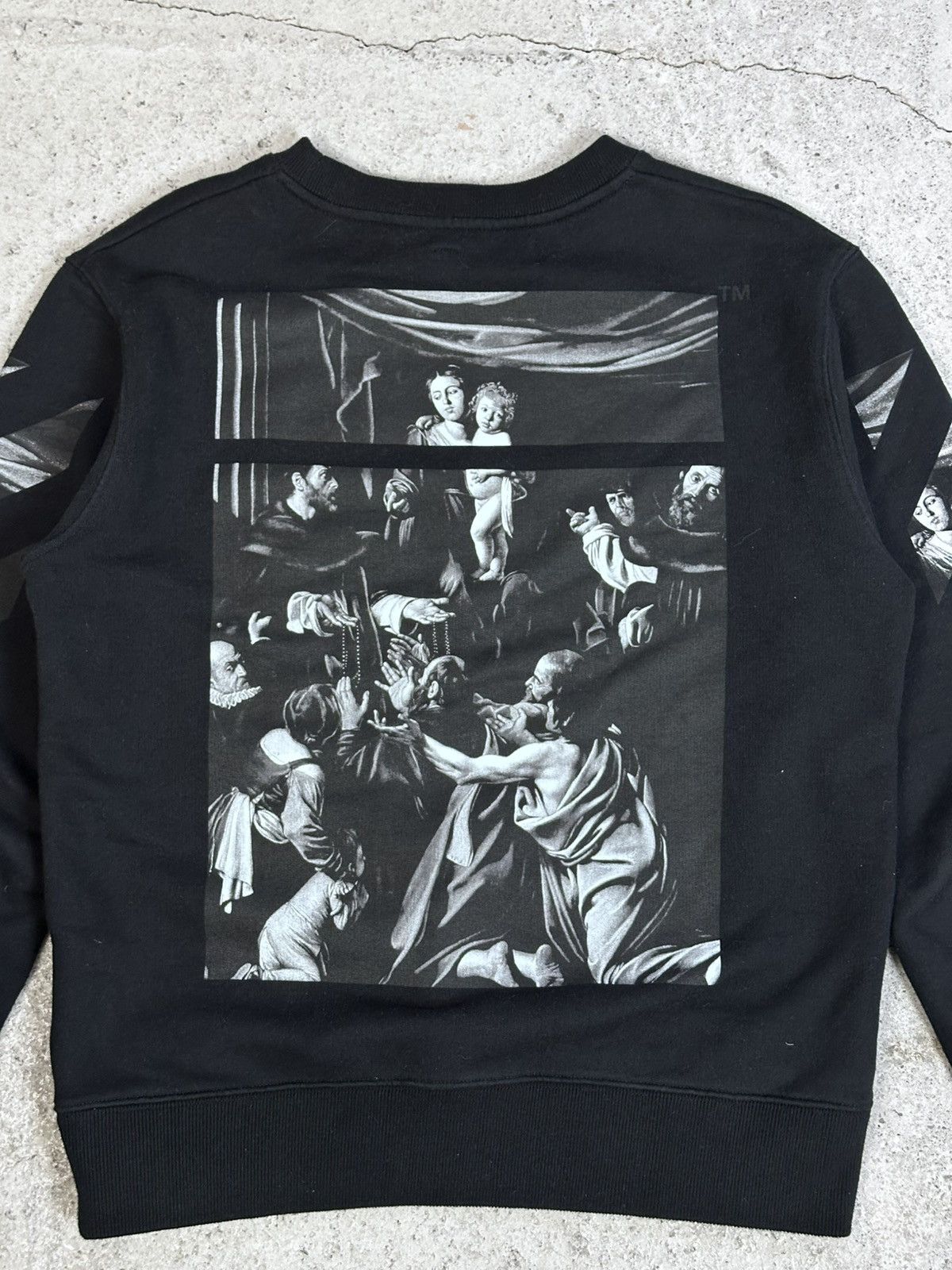 Off-White Off-White Caravaggio Crewneck Sweatshirt Black / Arrows Size US S / EU 44-46 / 1 - 2 Thumbnail