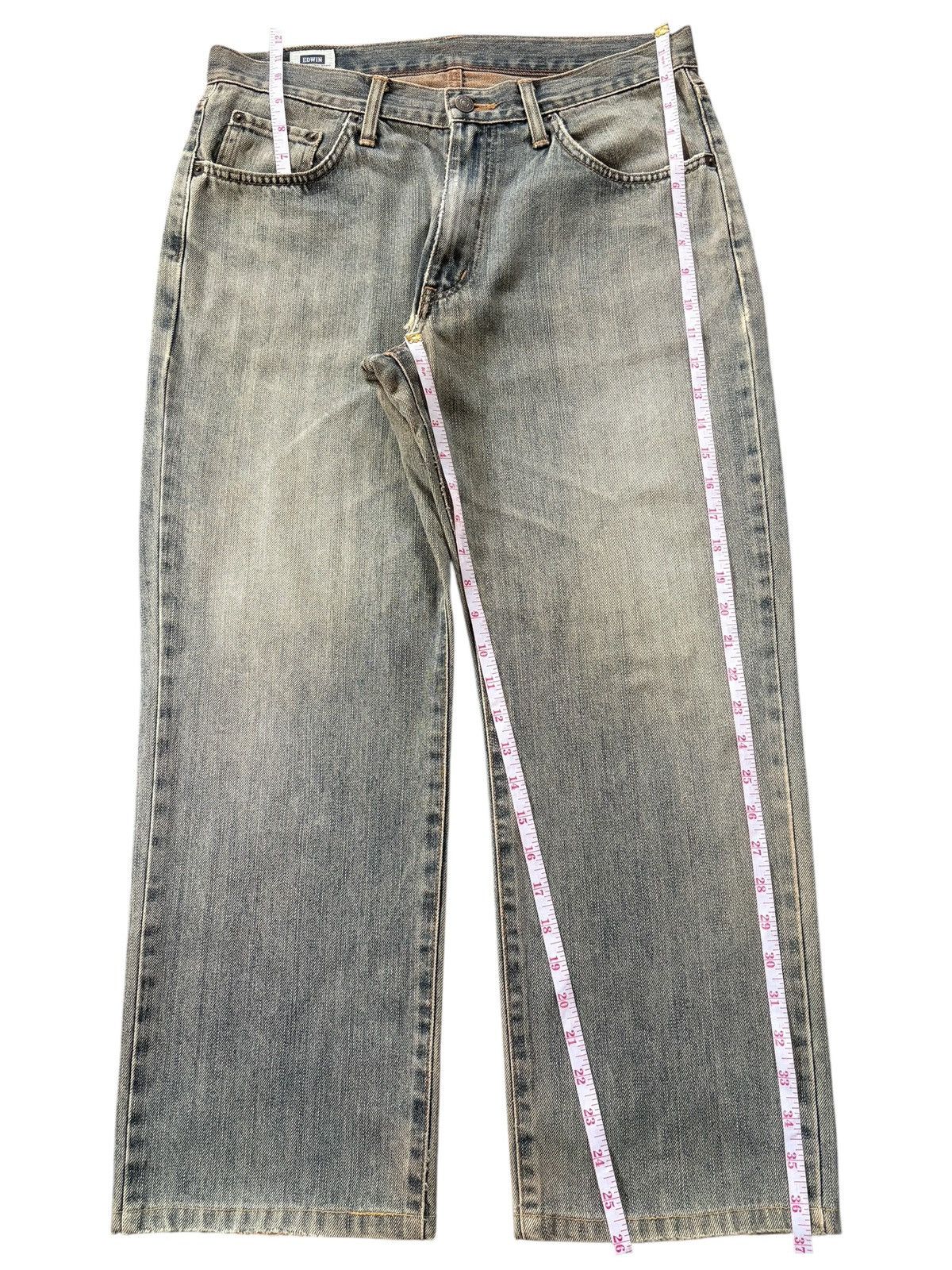 Edwin Vintage Edwin 403 Mud Wash Distress Loose Jeans Size US 32 / EU 48 - 7 Thumbnail