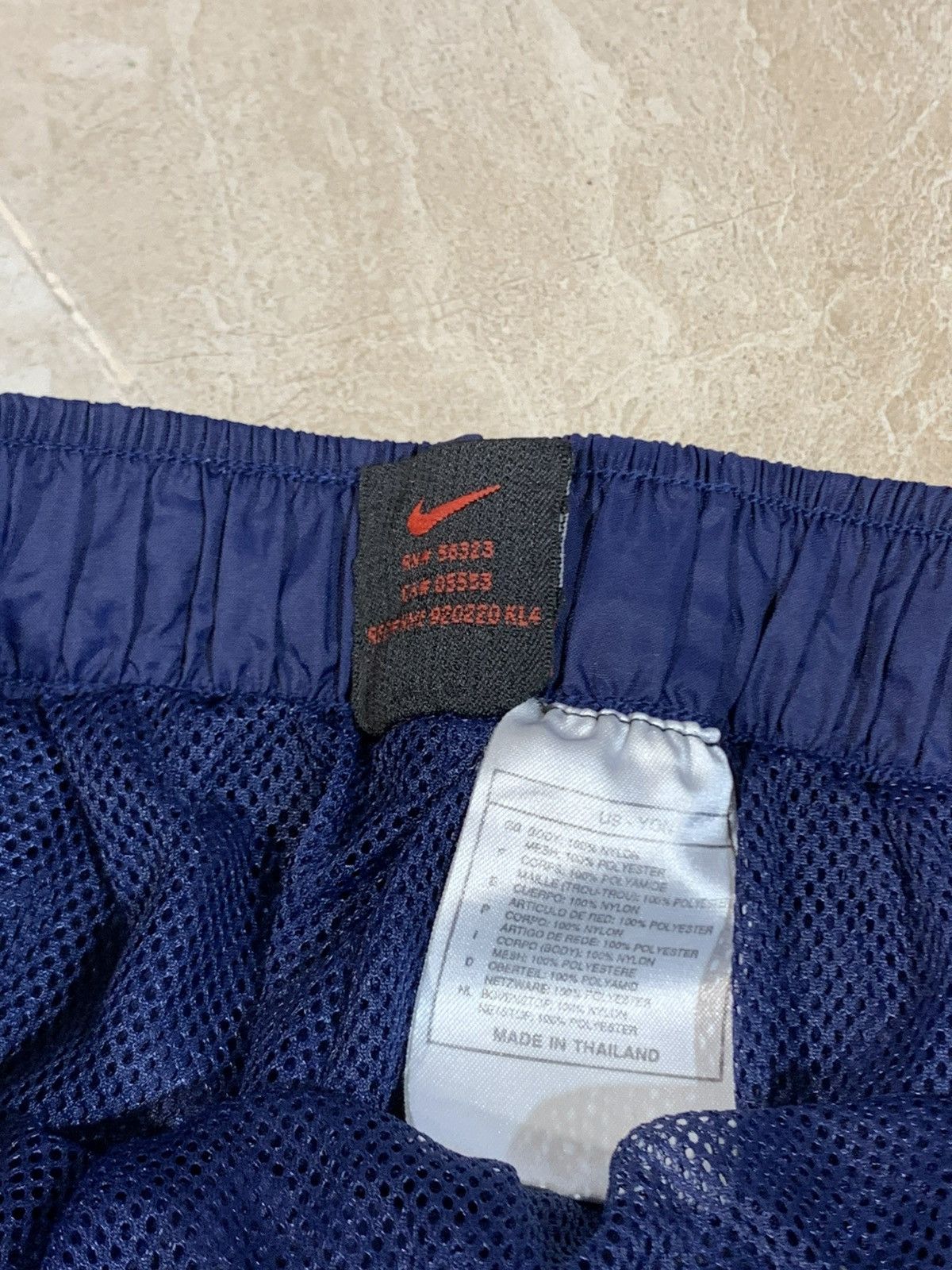 Nike Vintage 00s Nike Navy Blue Nylon Track Pants Size US 32 / EU 48 - 8 Thumbnail