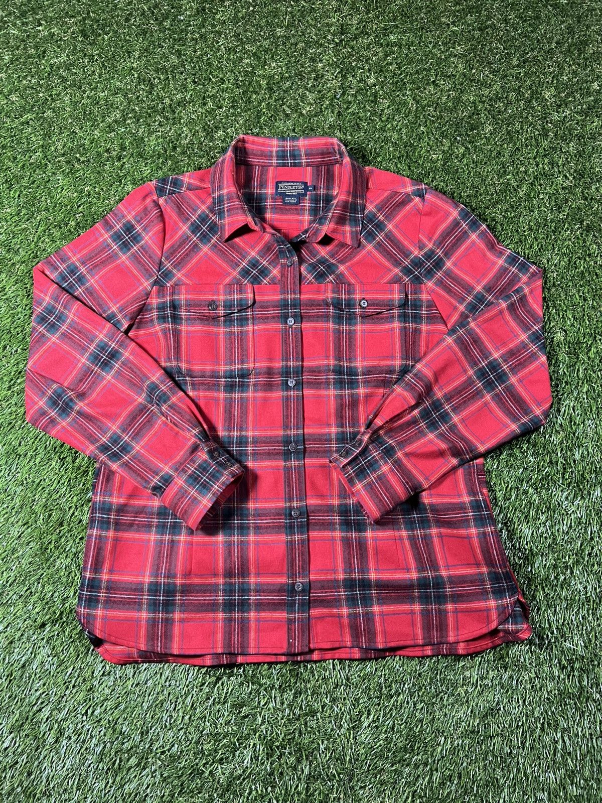 Pendleton Vintage 90s Pendleton Fall Plaid Button Up Flannel Jacket Size US XL / EU 56 / 4 - 1 Thumbnail