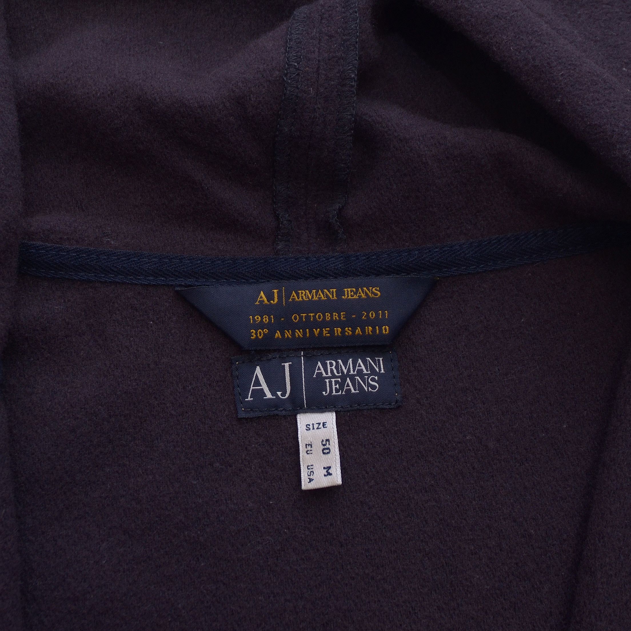 Armani × Vintage Armani Jeans AJ ANNI Size M Brown Hoodie Vintage Y2K Wool Size US M / EU 48-50 / 2 - 10 Thumbnail