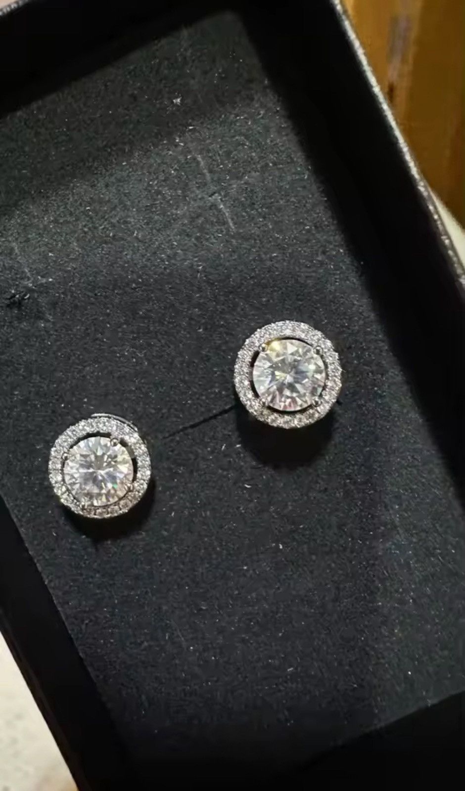 Other Moissanite Stud Earrings 4mm Size ONE SIZE - 3 Thumbnail