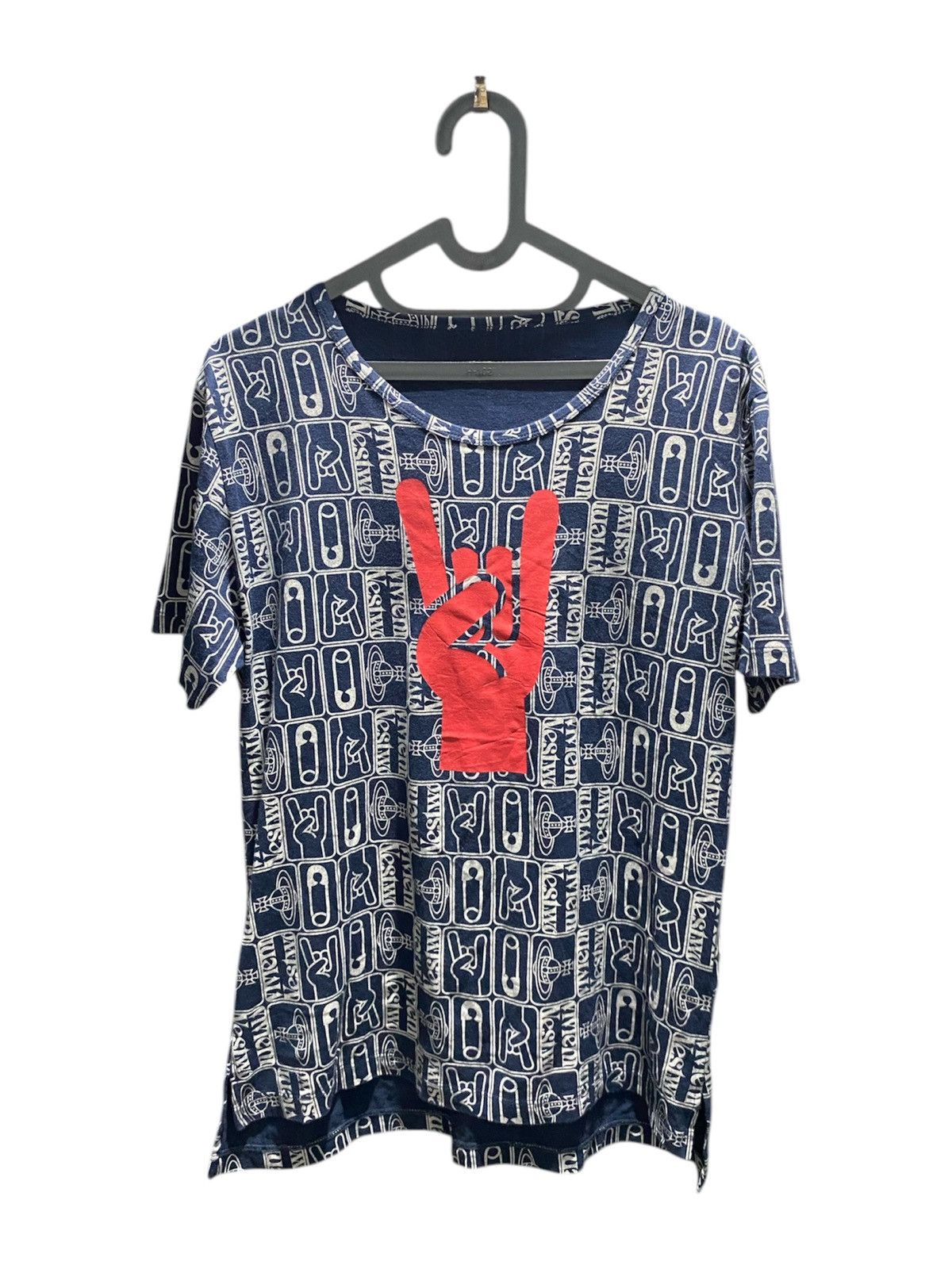 Vivienne westwood man metal hand all over print tee