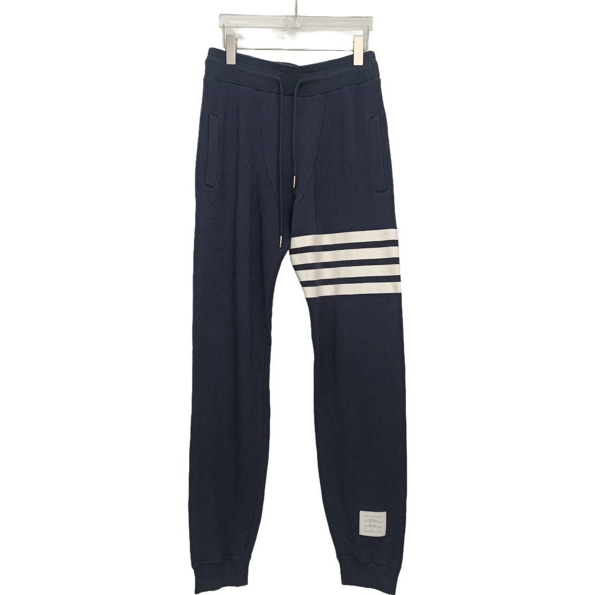 Thom Browne Thom Browne Navy 4-Bar Cuffed Casual Sports Pants K26WX Size 28" / US 6 / IT 42 - 1 Thumbnail