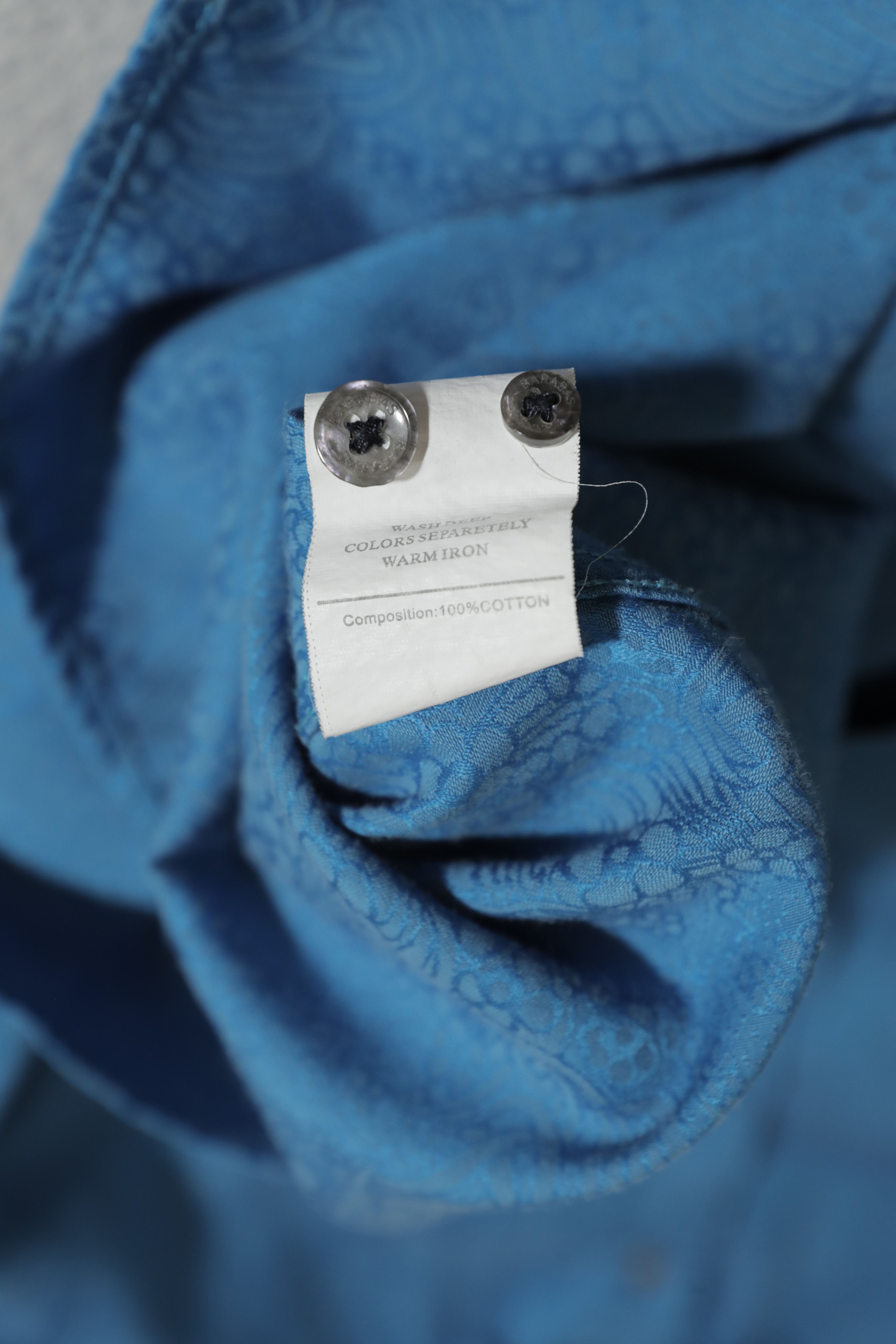 Other Barabas Button Down Blue Subtle Funky Pattern Shirt (XL) Size US XL / EU 56 / 4 - 9 Thumbnail