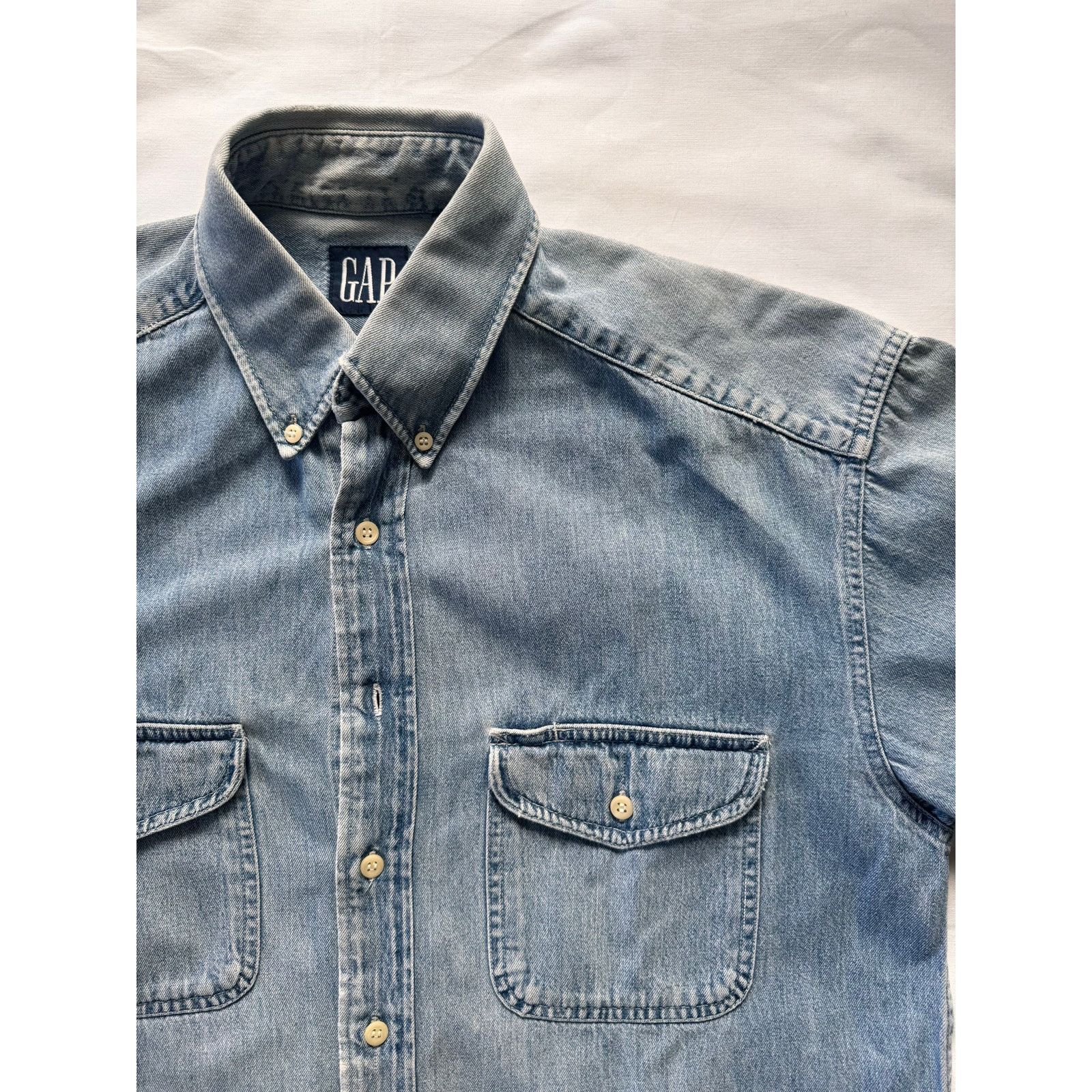 Gap GAP men's Vintage Denim shirt | 100% Cotton | Size Medium Size US M / EU 48-50 / 2 - 2 Thumbnail