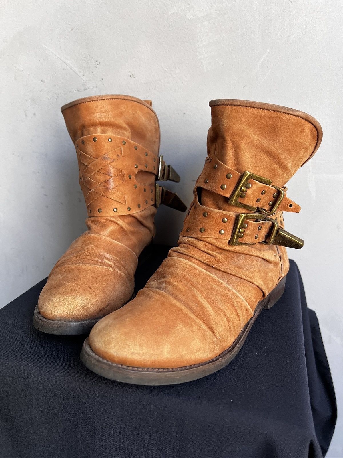 A.S.98 Ankle guidi style artisan Avant Garde boots y2k brown Size US 7.5 / EU 40-41 - 5 Thumbnail
