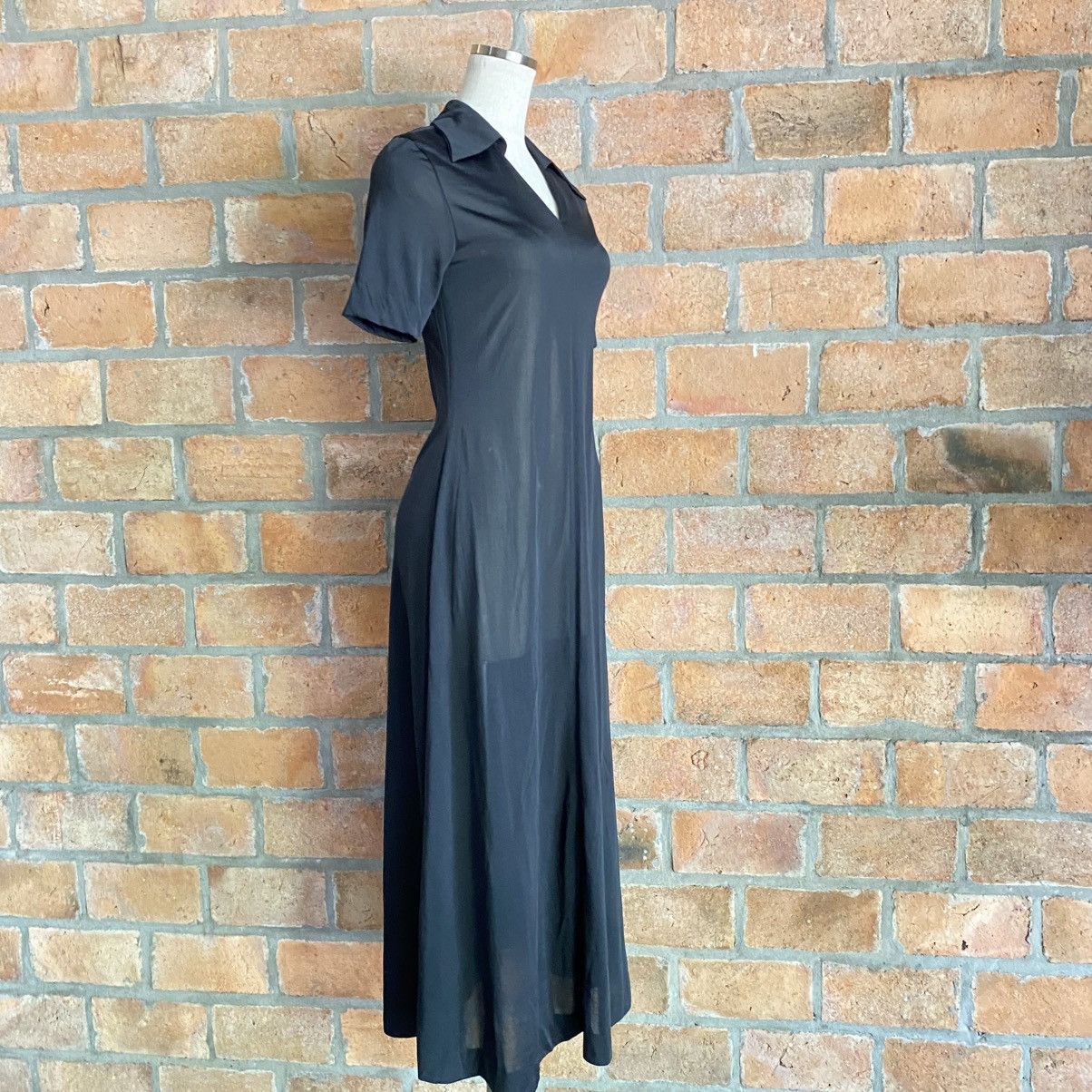 Yohji Yamamoto IWISH Black Collared Midi Shirt Dress Size S / US 4 / IT 40 - 18 Thumbnail