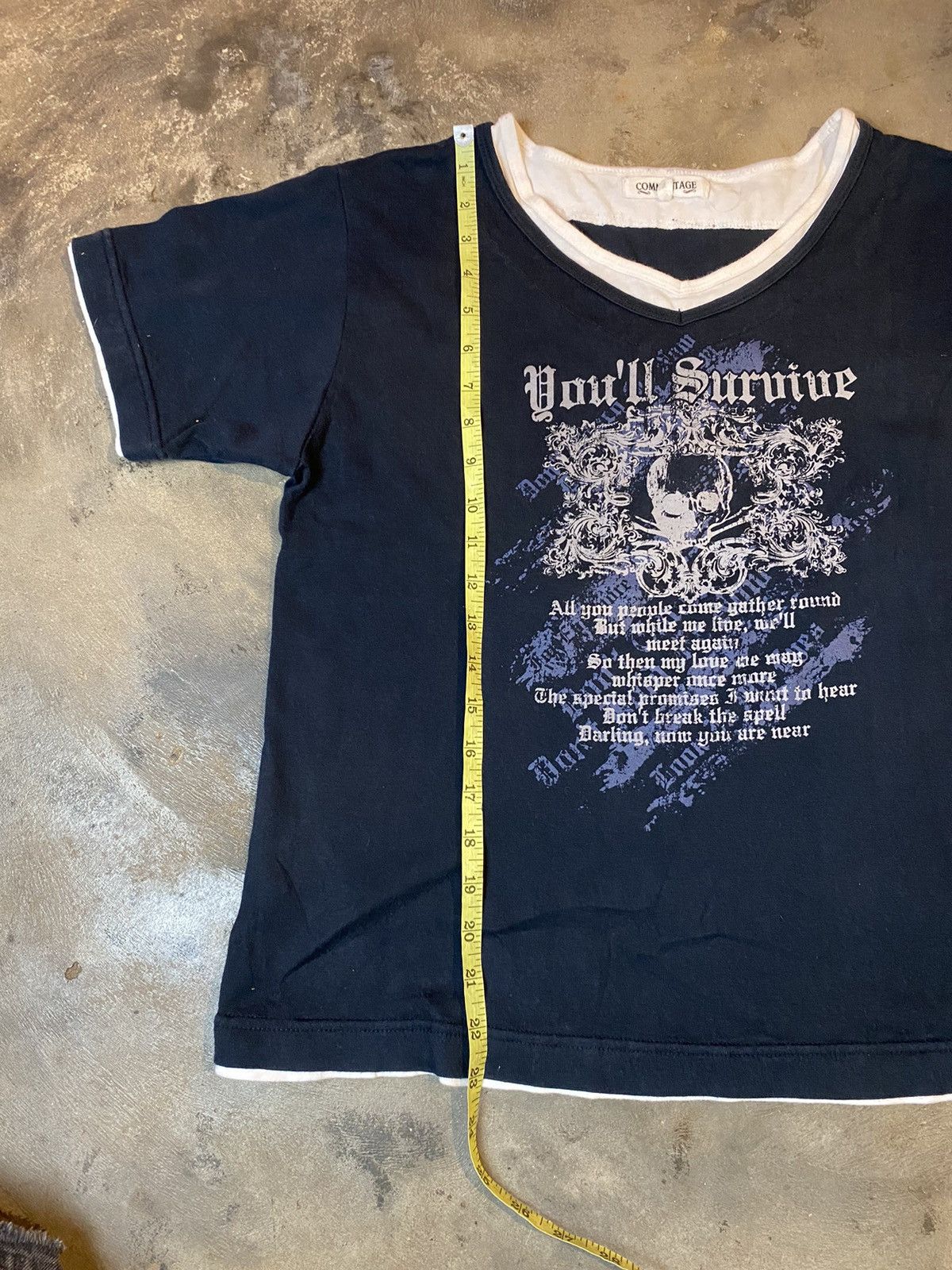 If Six Was Nine × Japanese Brand × Le Grande Bleu (L.G.B.) undefined "you'll survive" double layer poem tshirt japan Size US M / EU 48-50 / 2 - 9 Thumbnail