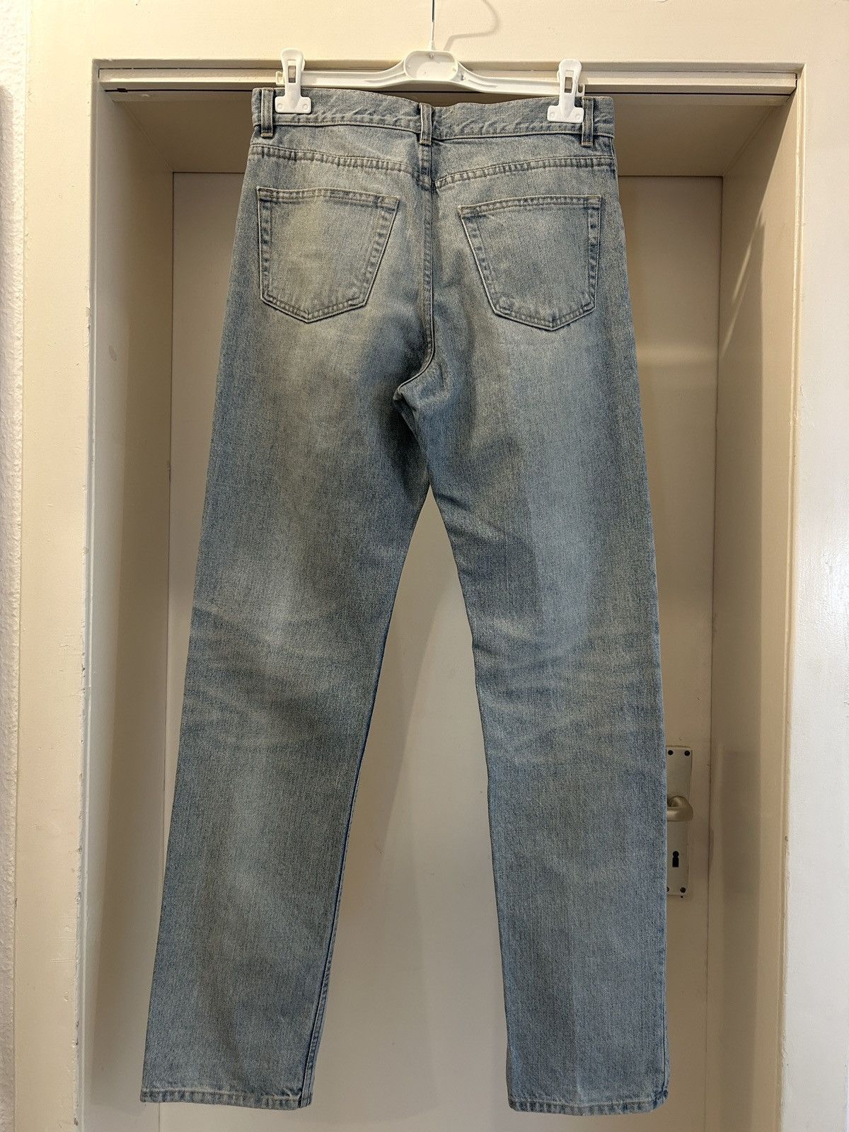 Helmut Lang 2000s classic cut light sanded denim jeans Size US 32 / EU 48 - 2 Thumbnail