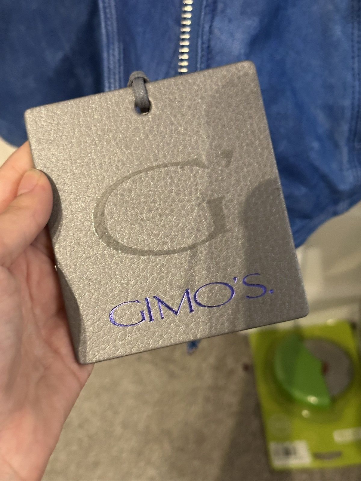 Gimo's Blue leather jacket Size S / US 4 / IT 40 - 3 Thumbnail