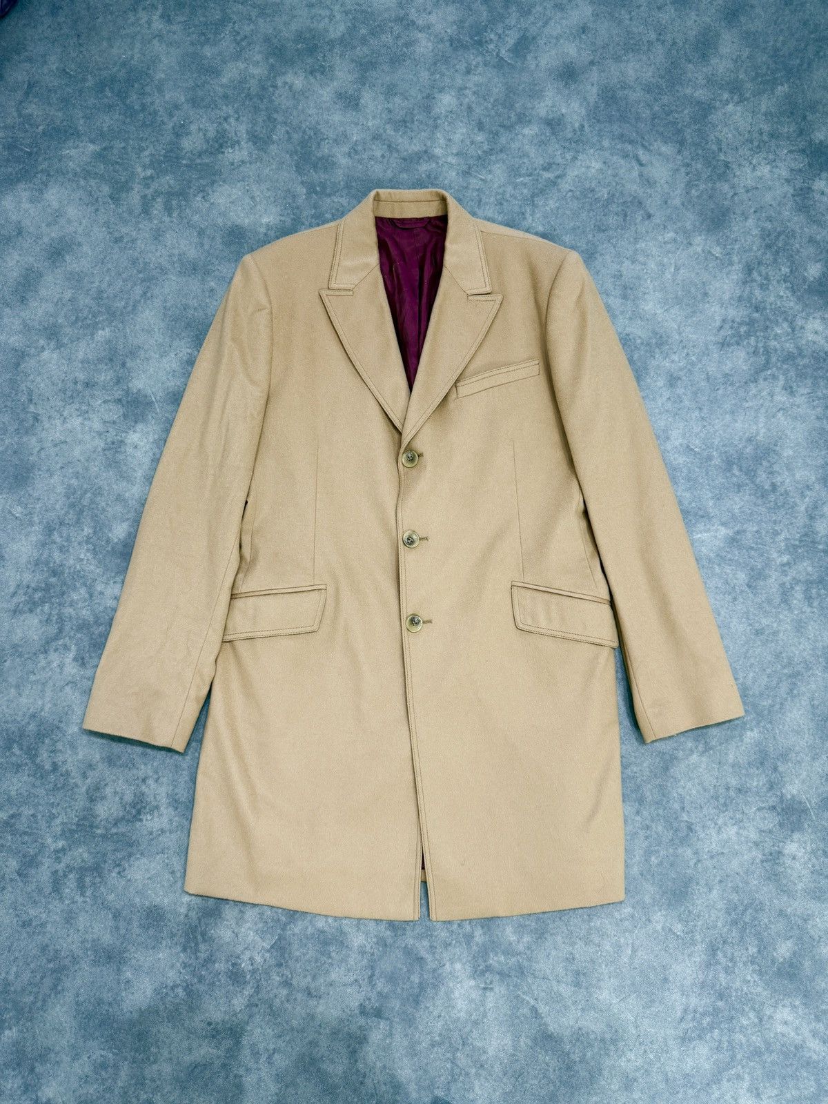 Dolce & Gabbana Beige Wool/Cashmere Mid Coat classic dolce&gabbana Size US L / EU 52-54 / 3 - 1 Thumbnail