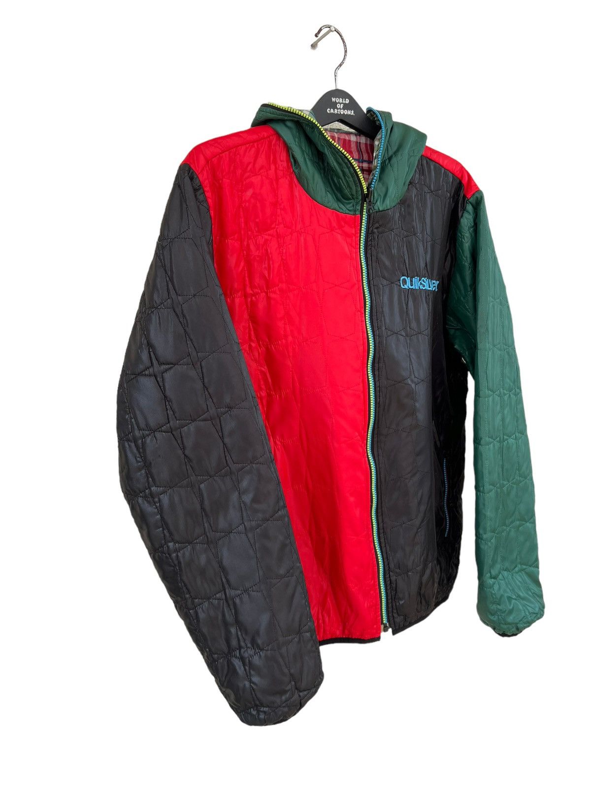 Quiksilver Vintage 2000s Quiksilver Multi Colour Reversible Puffer hood Size US XL / EU 56 / 4 - 16 Thumbnail