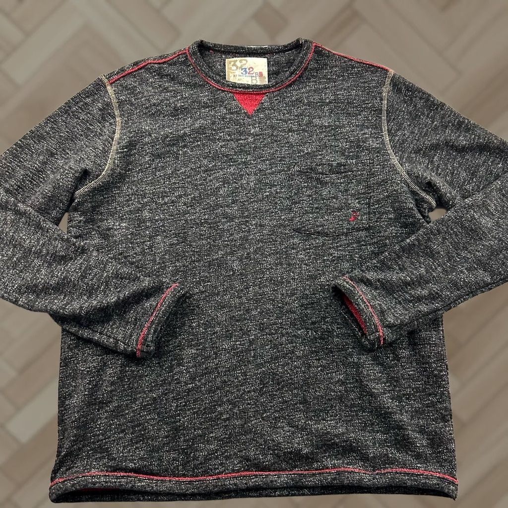 Vintage 32 Bar Blues Sweatshirt Pullover Pocket Mens Large Black Shirt Size US L / EU 52-54 / 3 - 1 Thumbnail
