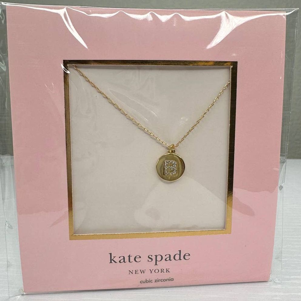 Kate Spade Kate Spade B Initial Pave Initial Mini Pendant Necklace Size ONE SIZE - 2 Thumbnail