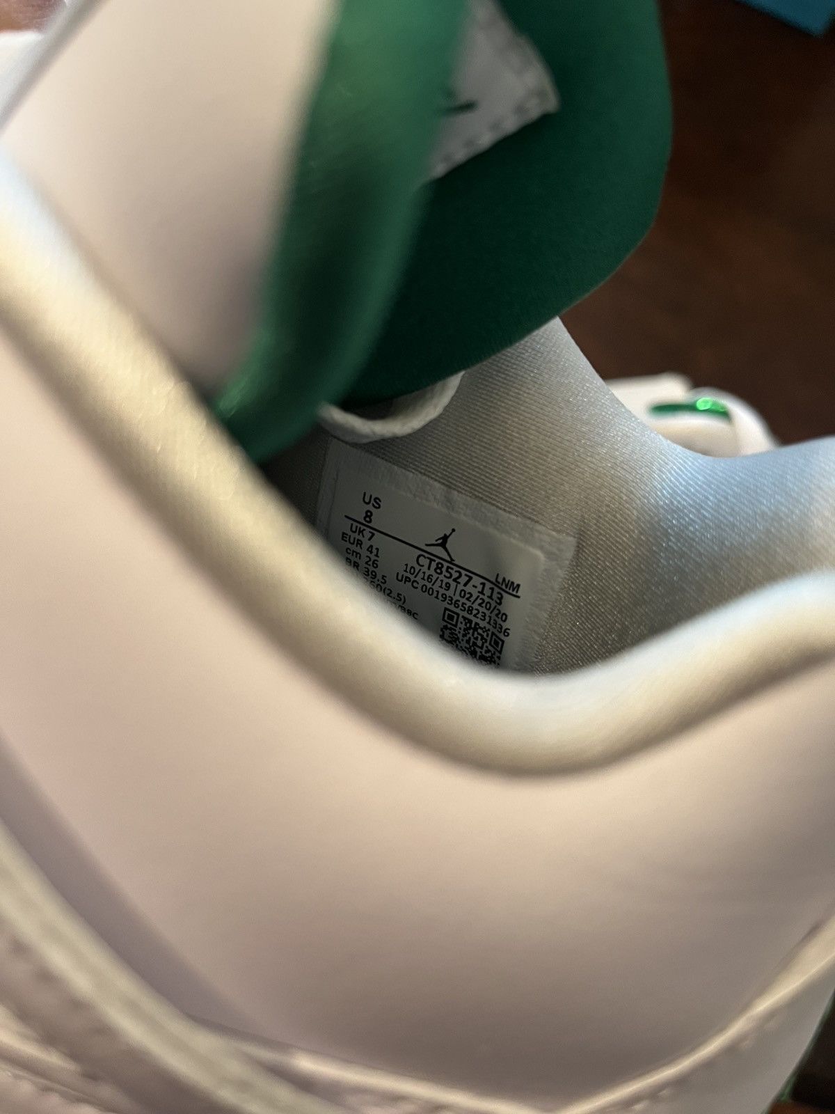 Jordan Brand 2020 Air Jordan 4 Retro 'Green Metallic’🤍💚 Size US 8 / EU 41 - 6 Thumbnail