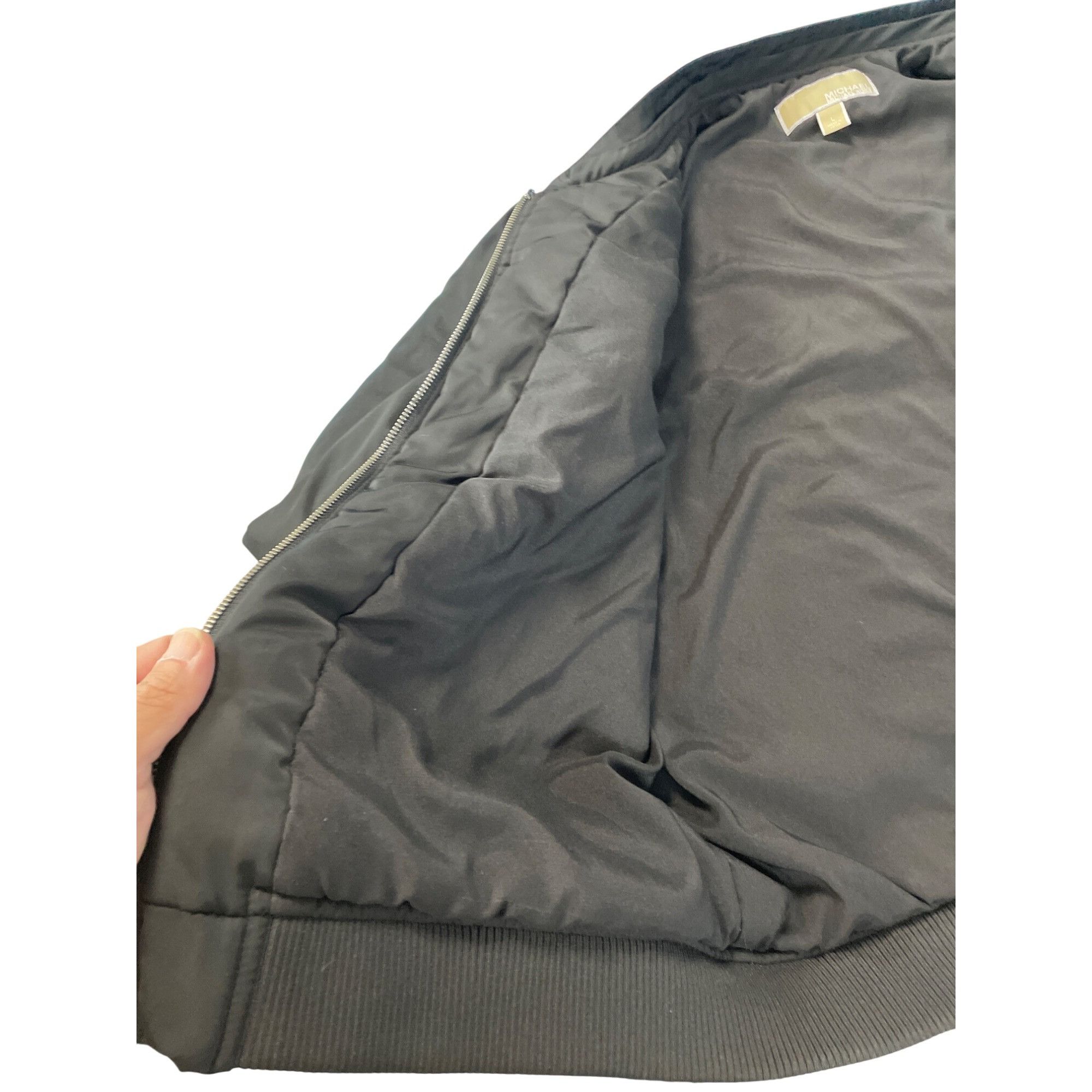 Michael Kors Michael Kors Mens Black Bomber Jacket Coat Size L SKU 9291 Size US L / EU 52-54 / 3 - 9 Thumbnail