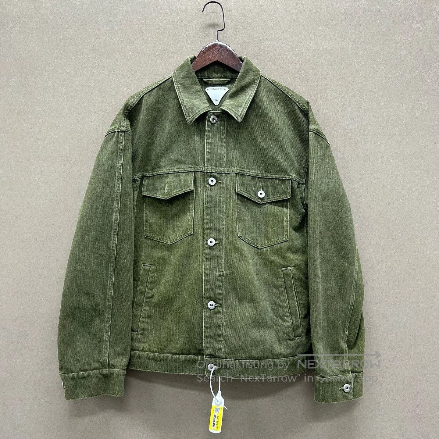 BV By Bodega BV Olive Green Denim Jacket for Men. Size US M / EU 48-50 / 2 - 1 Thumbnail
