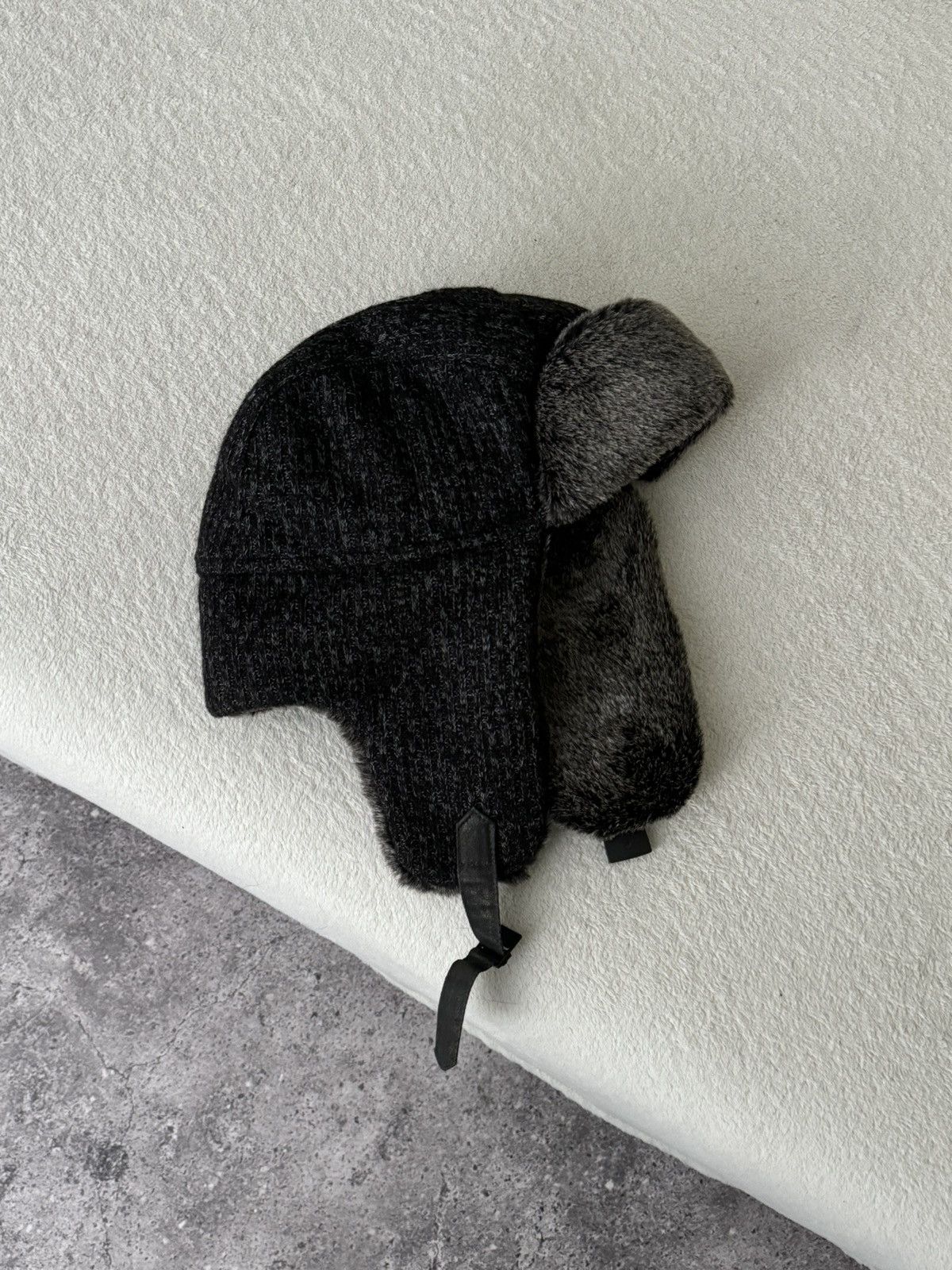 Japanese Brand Vintage Y2K fuzzy fur ushanka hat punk Japanese mohair Size ONE SIZE - 2 Thumbnail