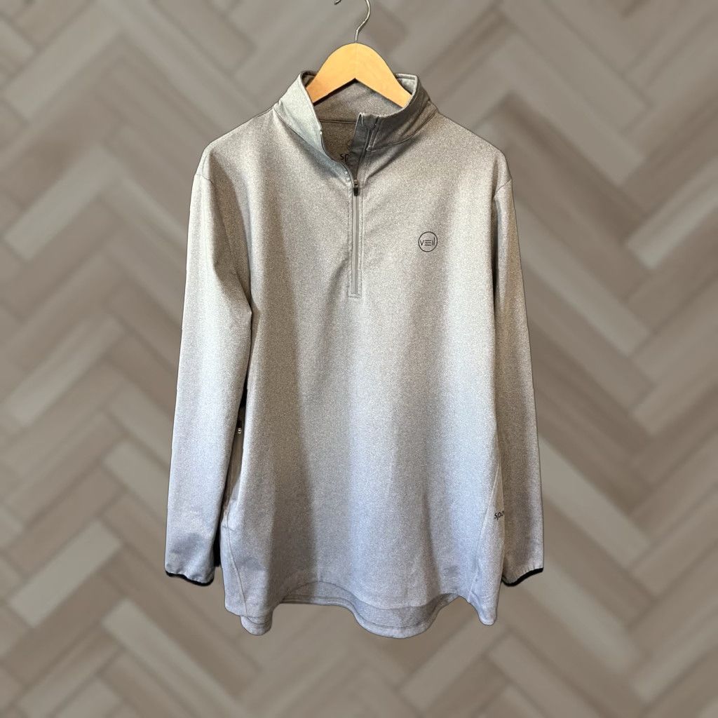Vintage Veil Spark Pullover Men’s XL Gray Performance 1/4 Zip Tunic Thumbholes Size XL / US 12-14 / IT 48-50 - 1 Thumbnail