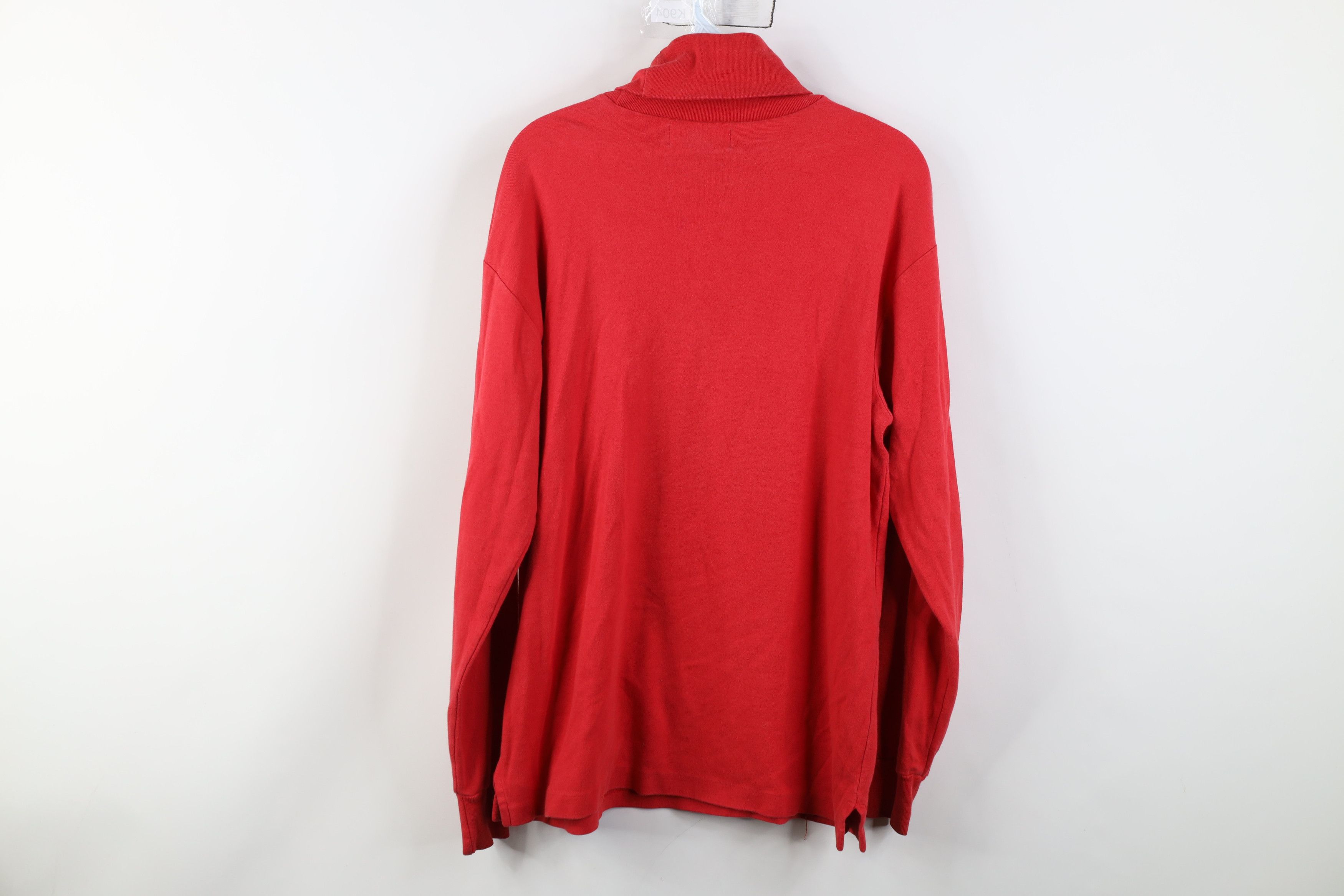 Ralph Lauren Vintage 80s 90s Ralph Lauren Cotton Turtleneck T-Shirt Red Size US M / EU 48-50 / 2 - 11 Thumbnail
