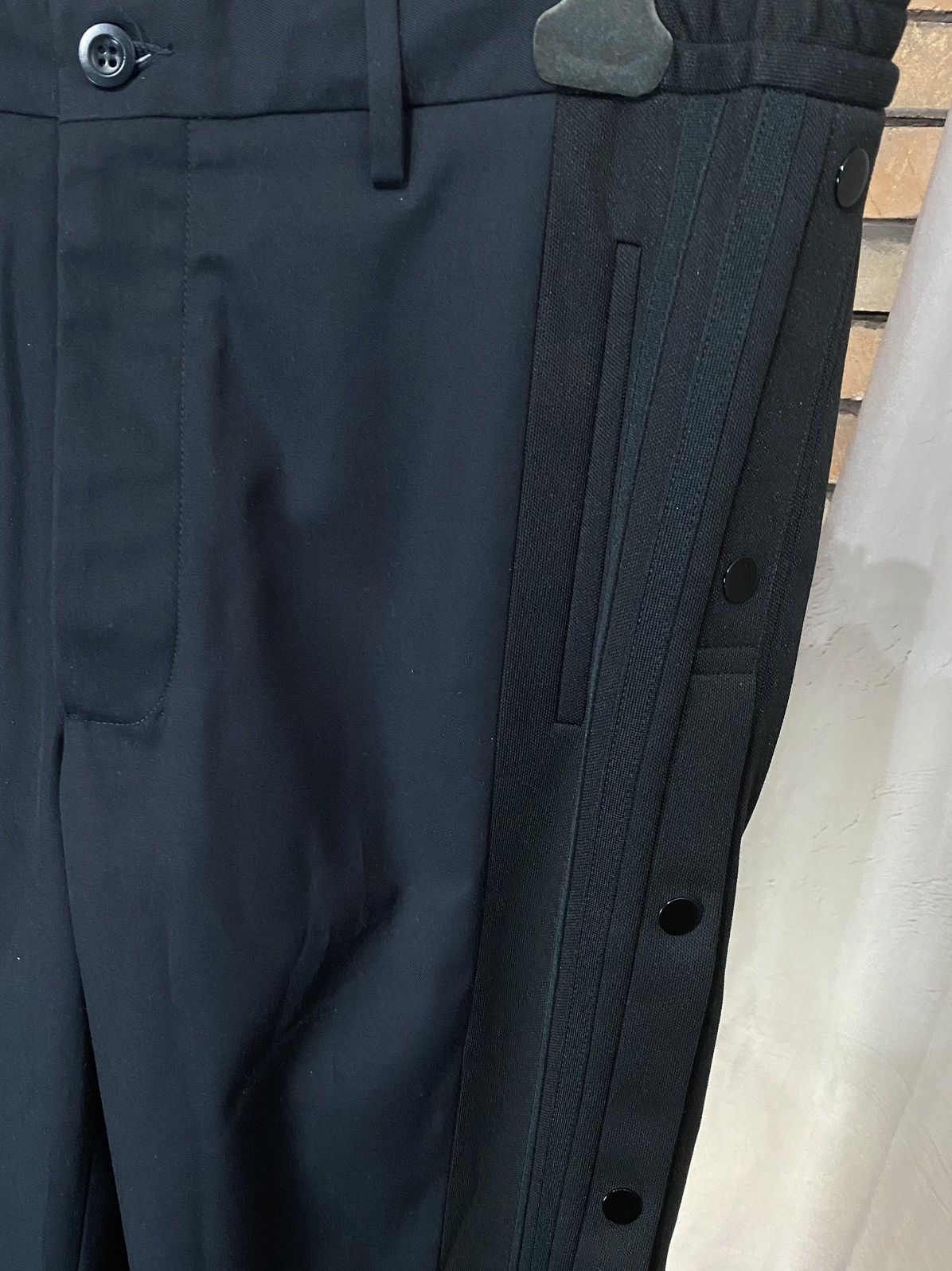 Maison Margiela FW19 DARK NAVY PANTS SNAP TROUSERS CHINOS TRACK WIDE LEG Size US 35 - 3 Thumbnail