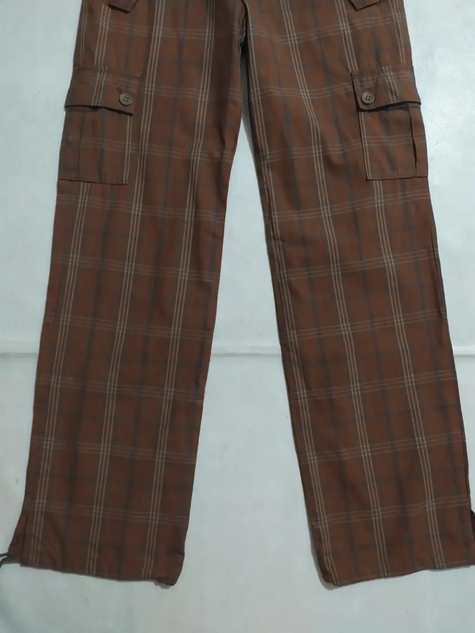 Japanese Brand As Known As Japan Check Cargo Multipocket Tactical Pants Size US 28 / EU 44 - 3 Thumbnail