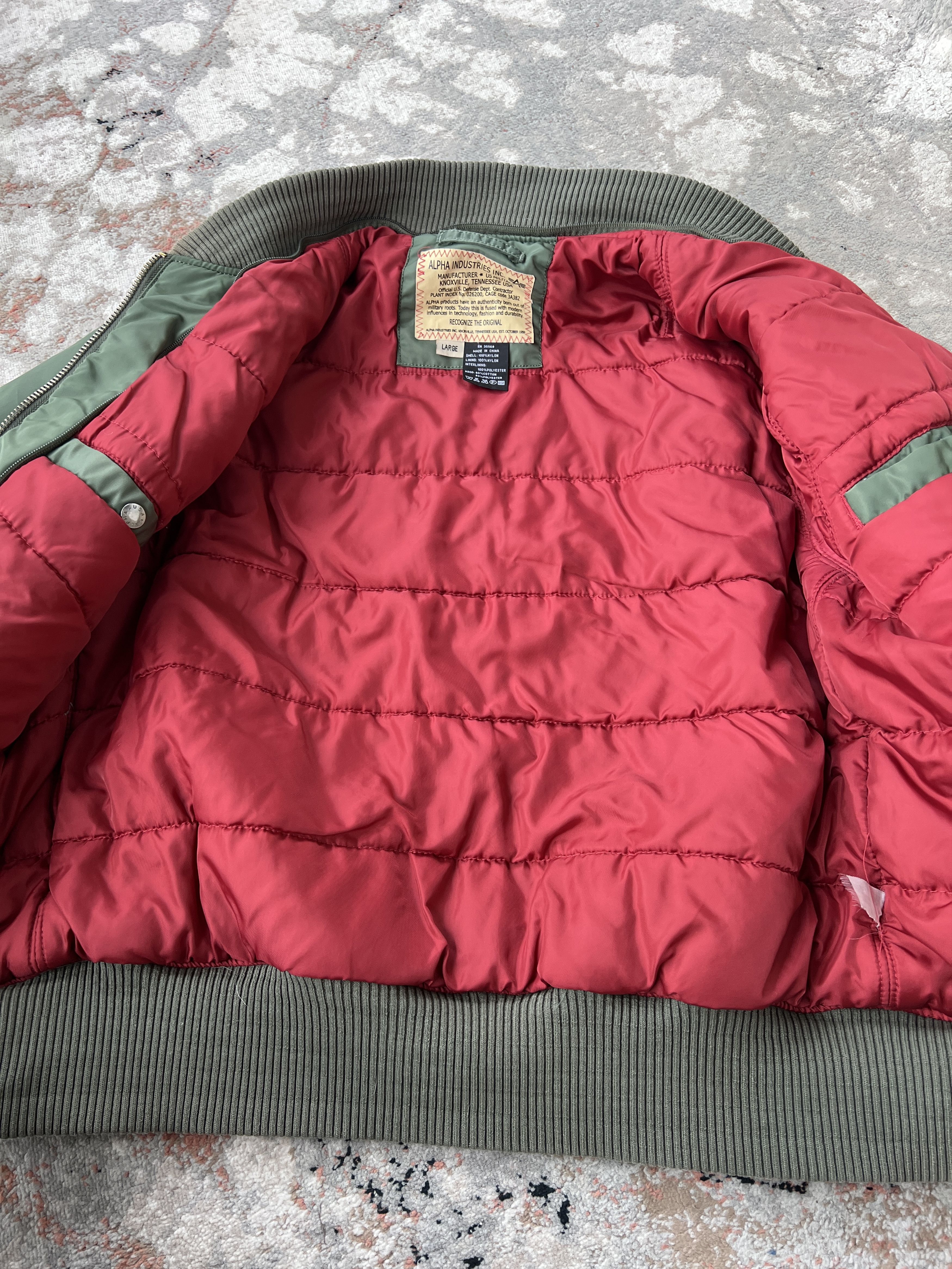 Alpha Industries Alpha Industries Khaki Bomber Jacket Size US L / EU 52-54 / 3 - 3 Thumbnail
