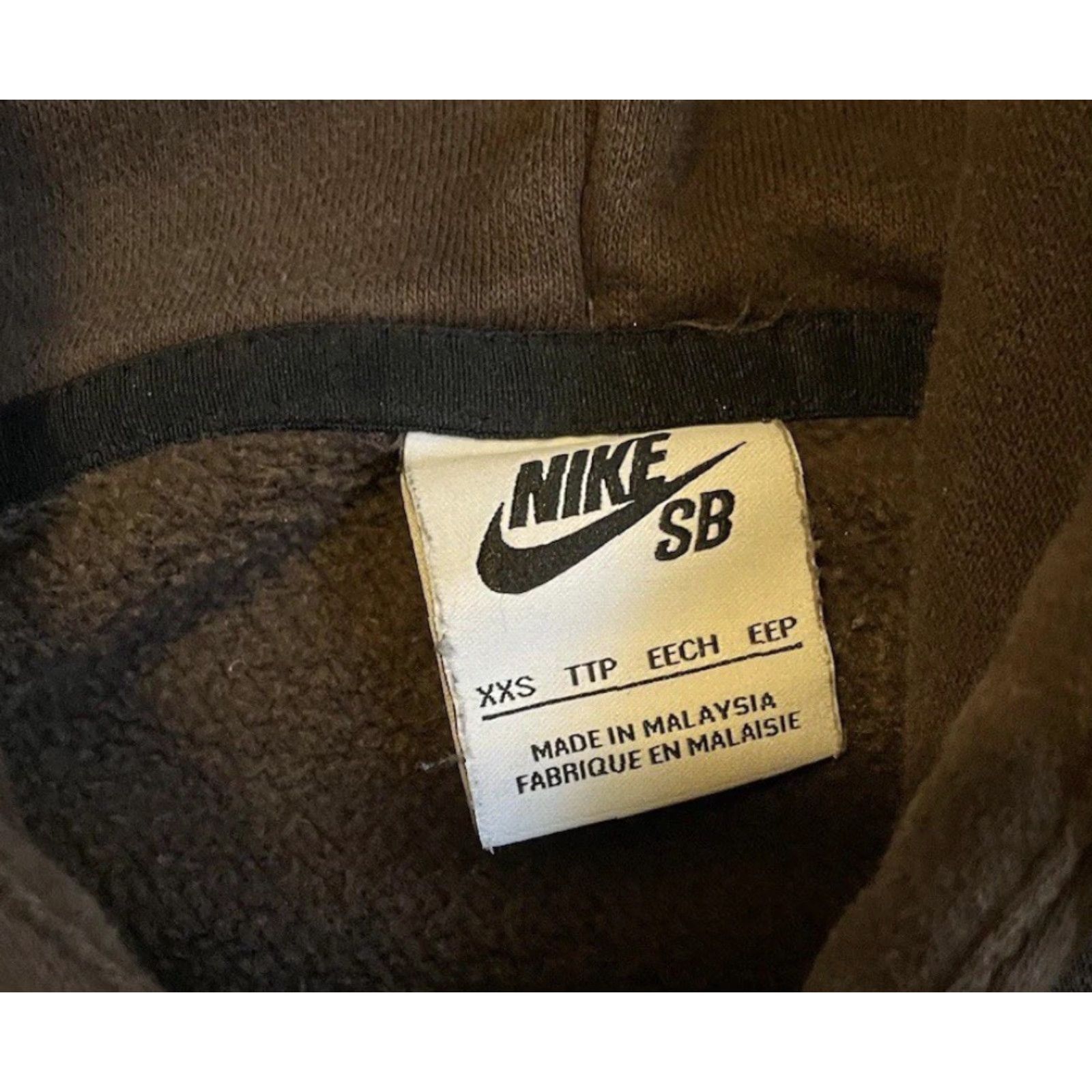 Nike VINTAGE Nike SB Oski Shark Swoosh Hoodie XXS Orange Label Polar Skate Co Lurpiv Y2K Size US XXS / EU 40 - 6 Thumbnail