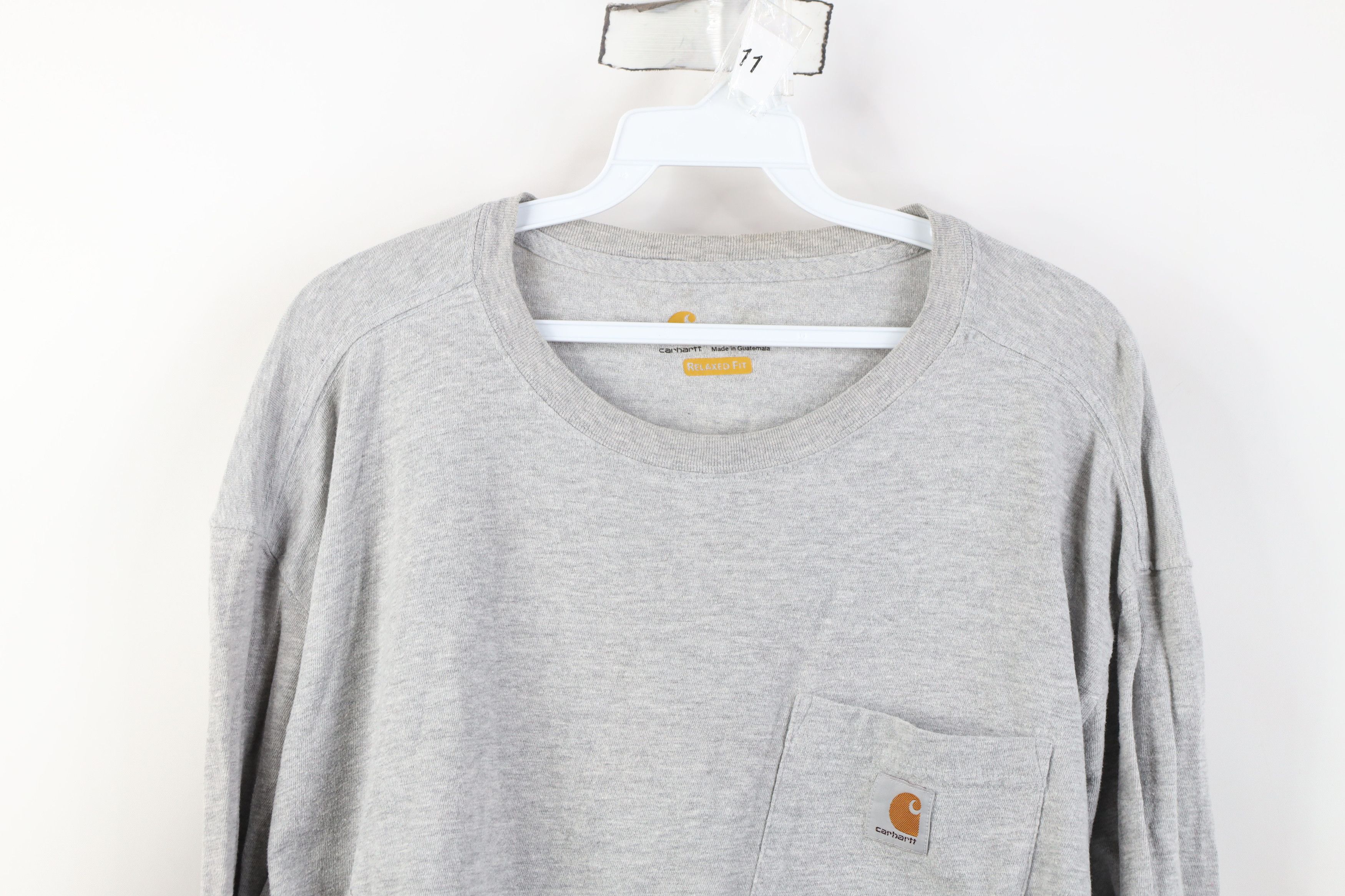 Carhartt Vintage Y2K Carhartt Spell Long Sleeve T-Shirt Heather Gray Size US XL / EU 56 / 4 - 2 Thumbnail